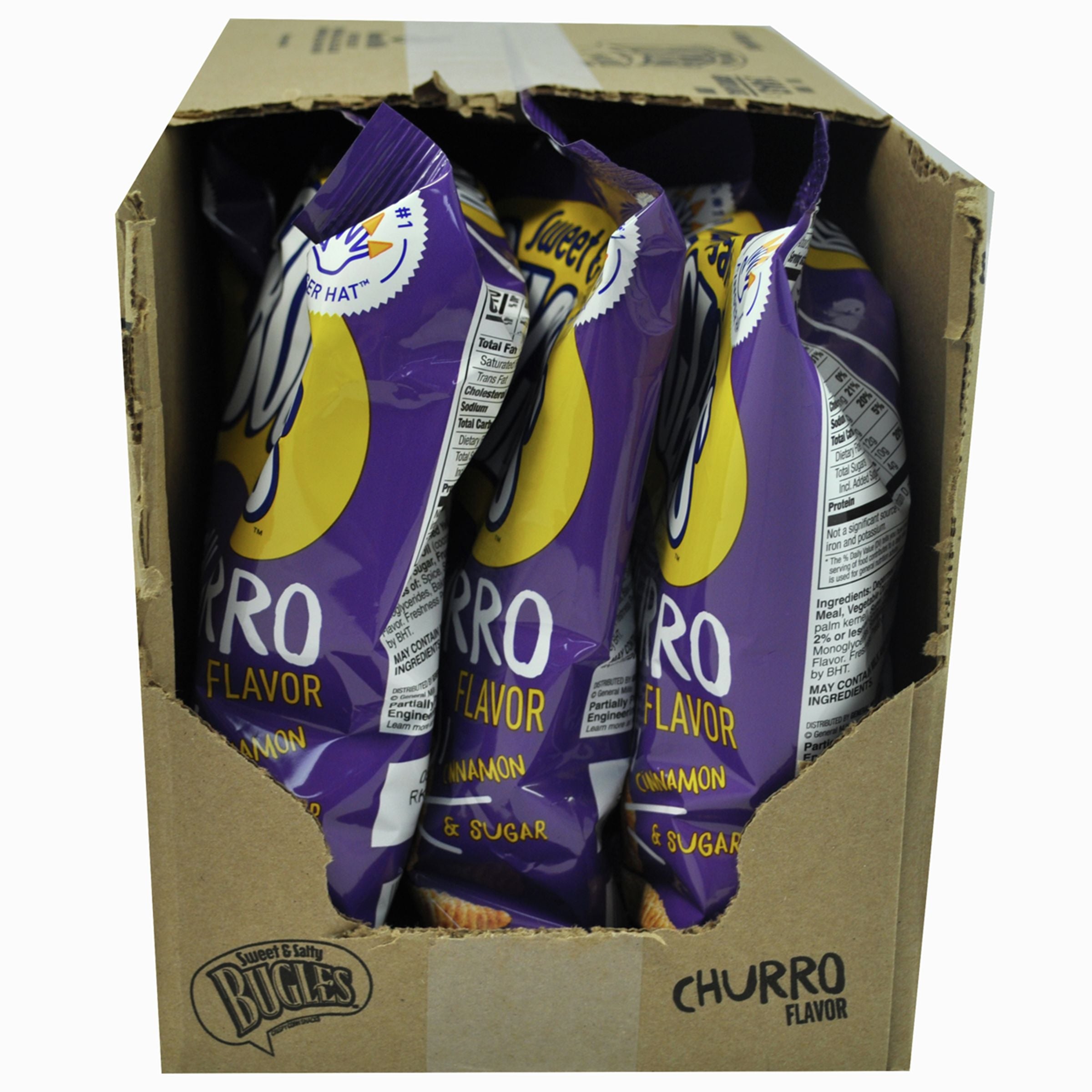 Bugles™ Sweet & Salty Churro 3 Ounce Size - 6 Per Case.