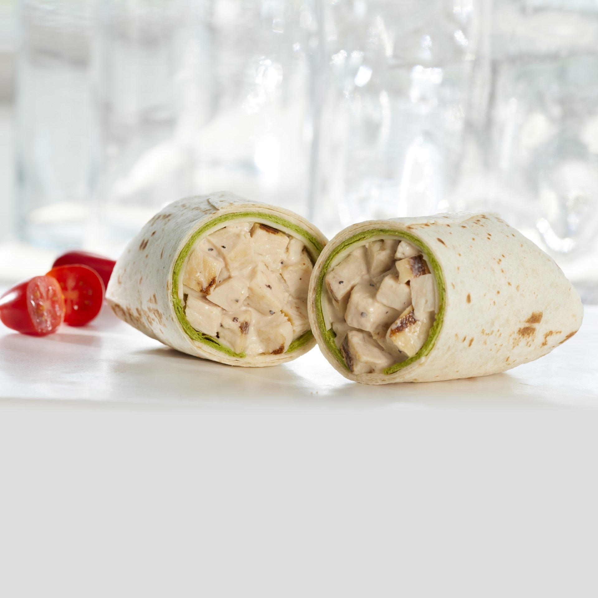 Market Sandwich Chicken Caesar Wrap 8.6 Ounce Size - 8 Per Case.