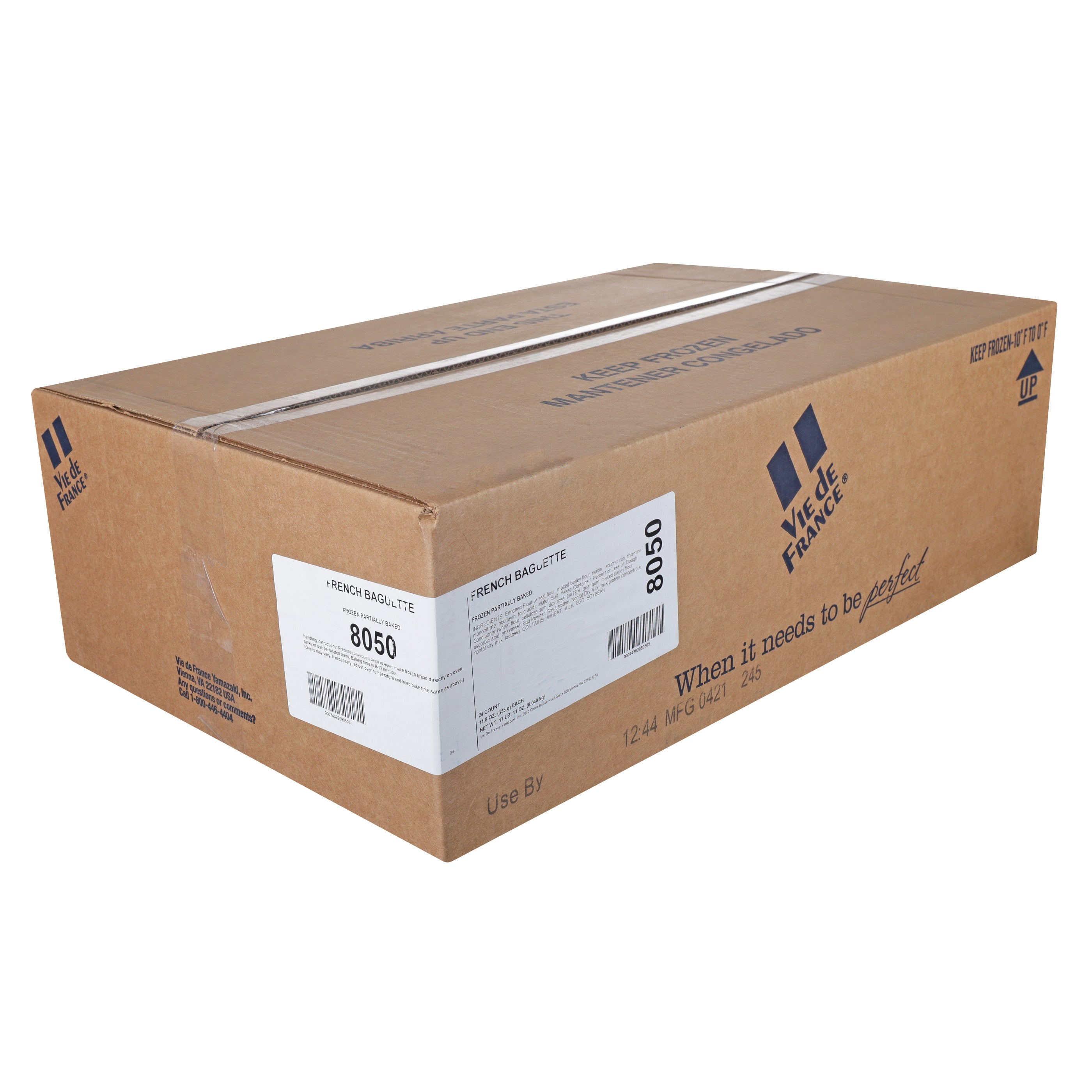 Vie De France Bread French Baguette 4" 11.8 Ounce Size - 24 Per Case.