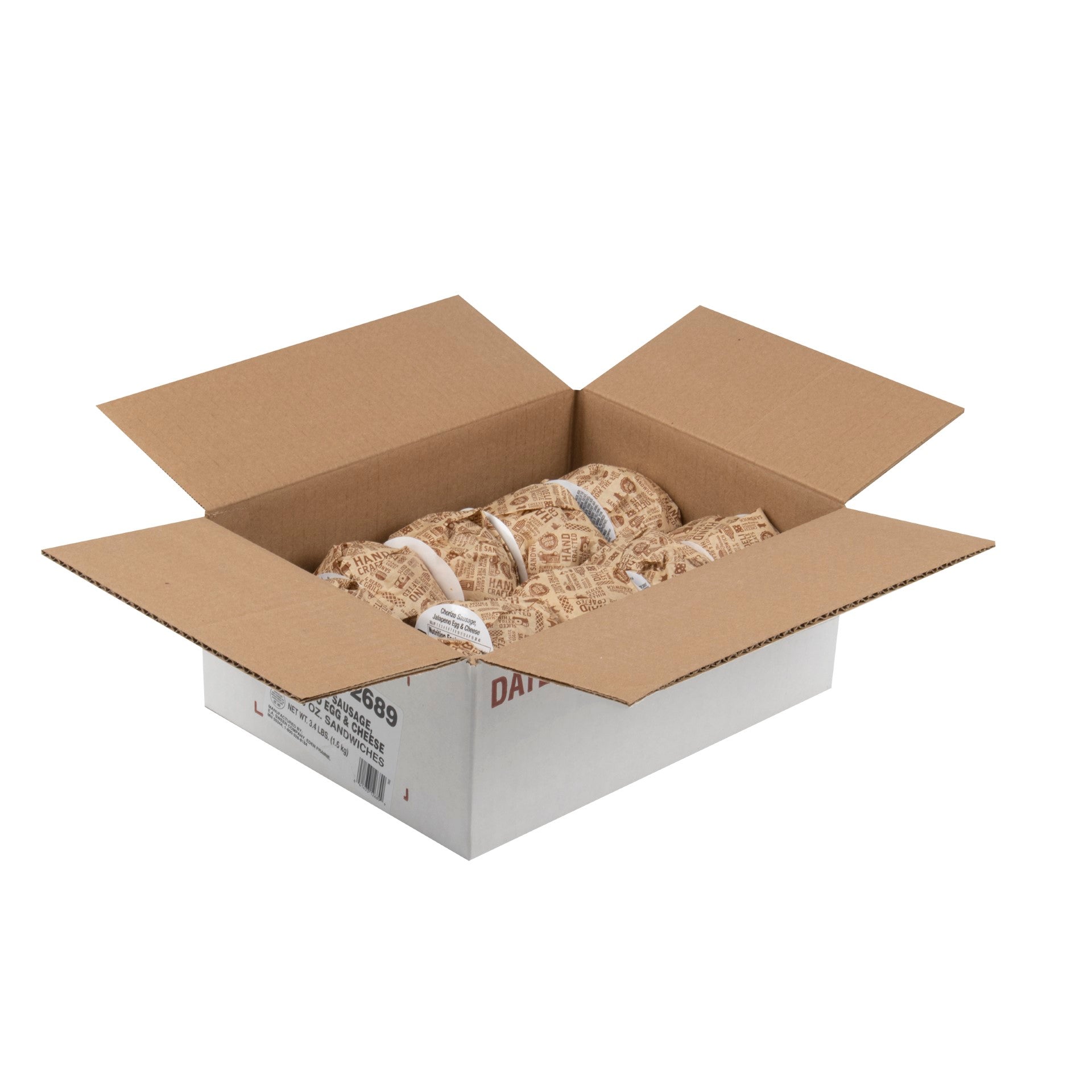 Deli Express Chorizo Sausage Jalapeno Egg &cheese On A Biscuit 5.5 Ounce Size - 10 Per Case.