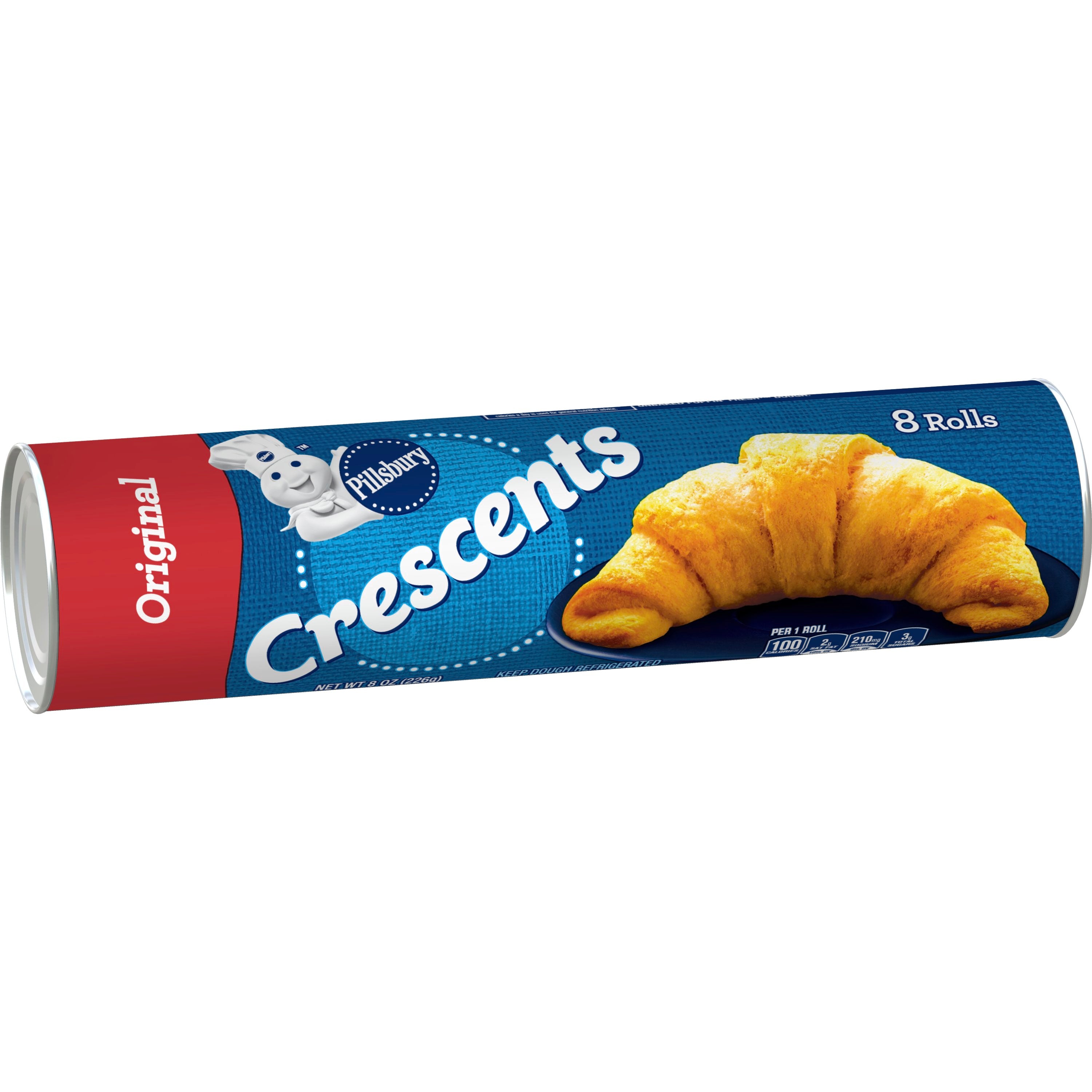 Pillsbury Original Unbaked Crescent Dinner Rolls 8 Ounce Size - 12 Per Case.