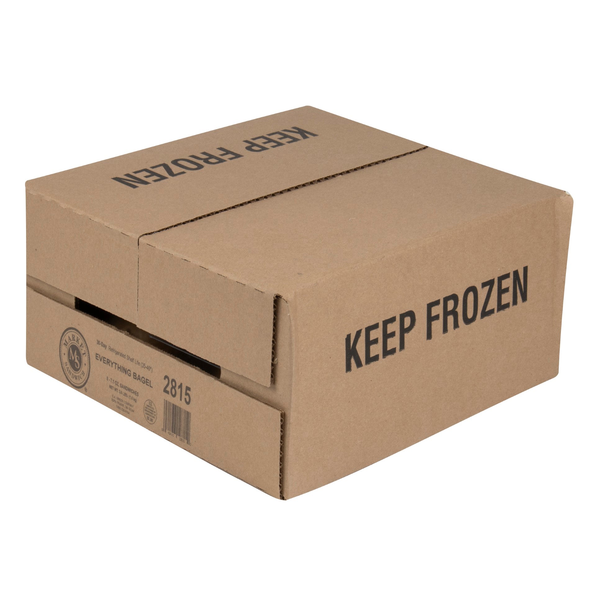 Market Sandwich Everything Bagel, Ham, Turkey, Swiss Cheese, And Garlic Dijohn Aioli Sandwich 7.1 Ounce Size - 8 Per Case.