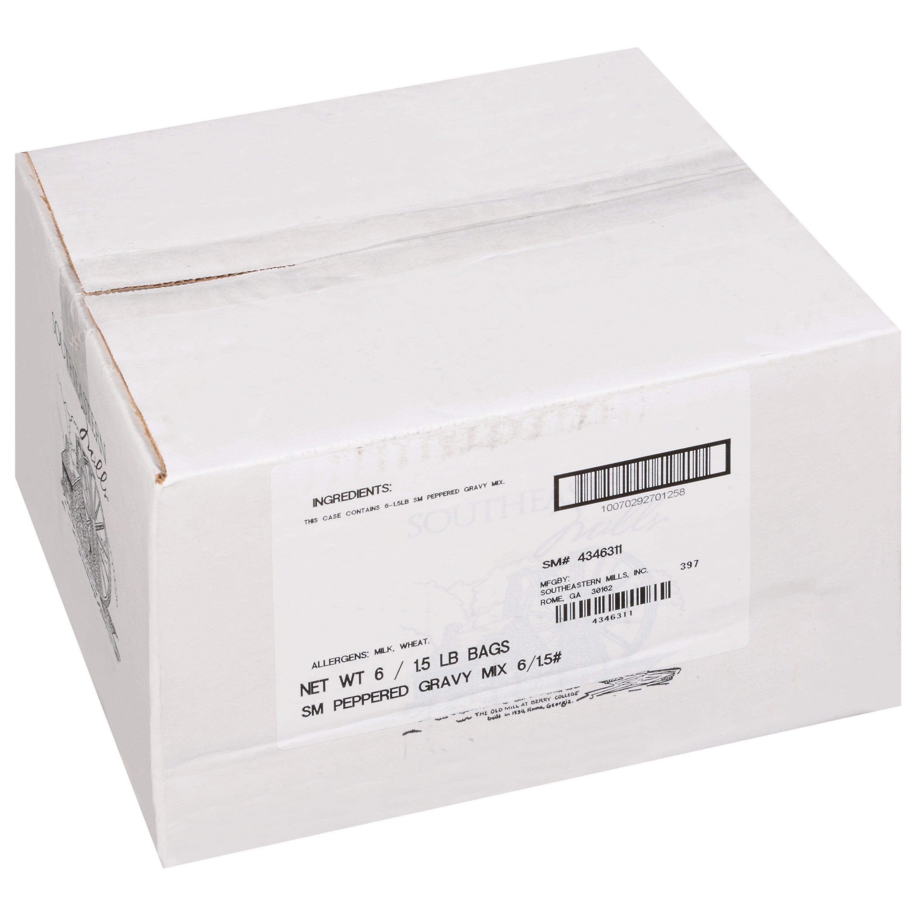 Southeastern Mills Mix Gravy Pepper Old Fashioned 1.5 Pound Each - 6 Per Case.