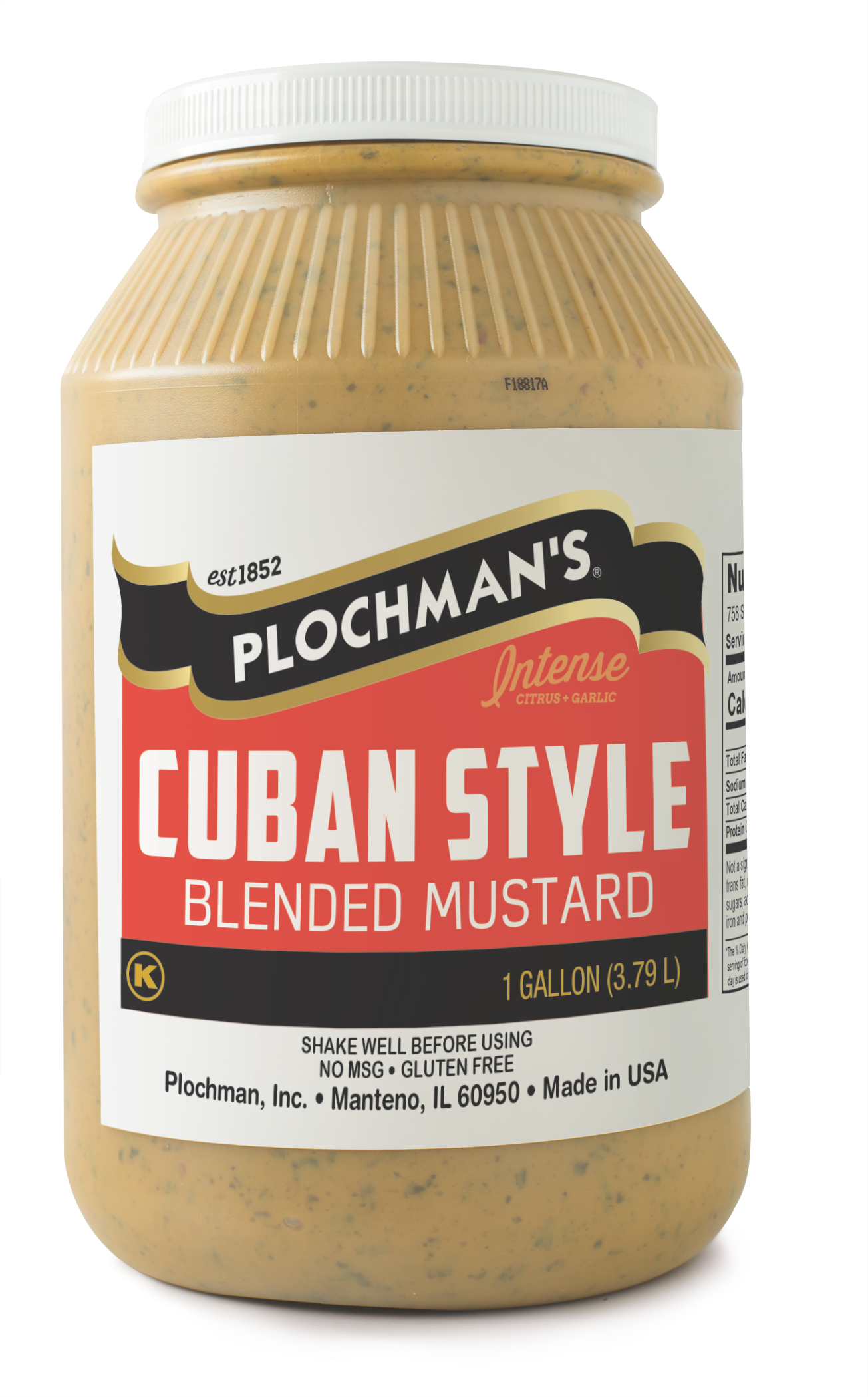 Plochman's Cuban Mustard 1 Gallon - 2 Per Case.