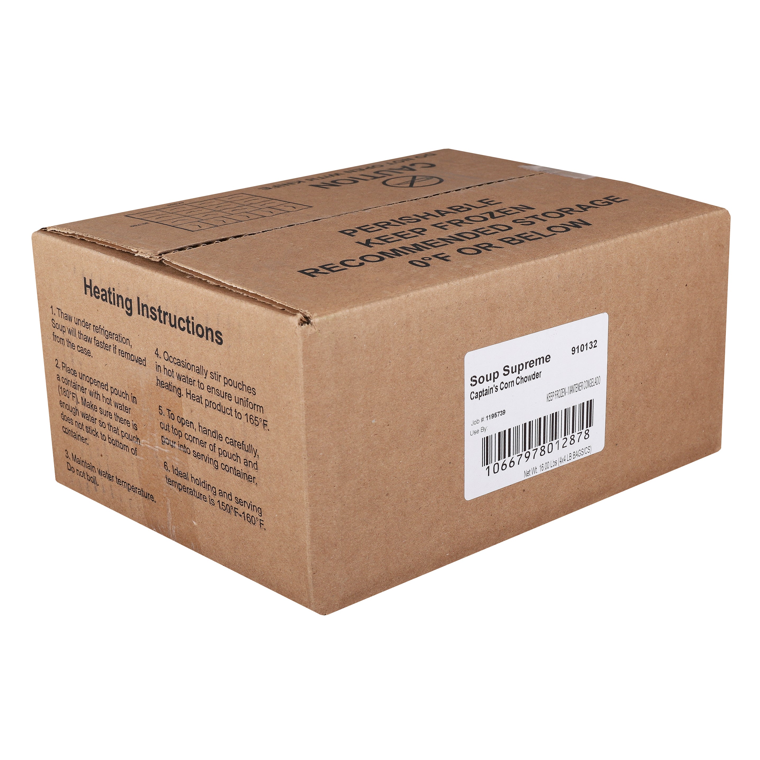 Captain's Corn Chowder 4 Pound Each - 4 Per Case.