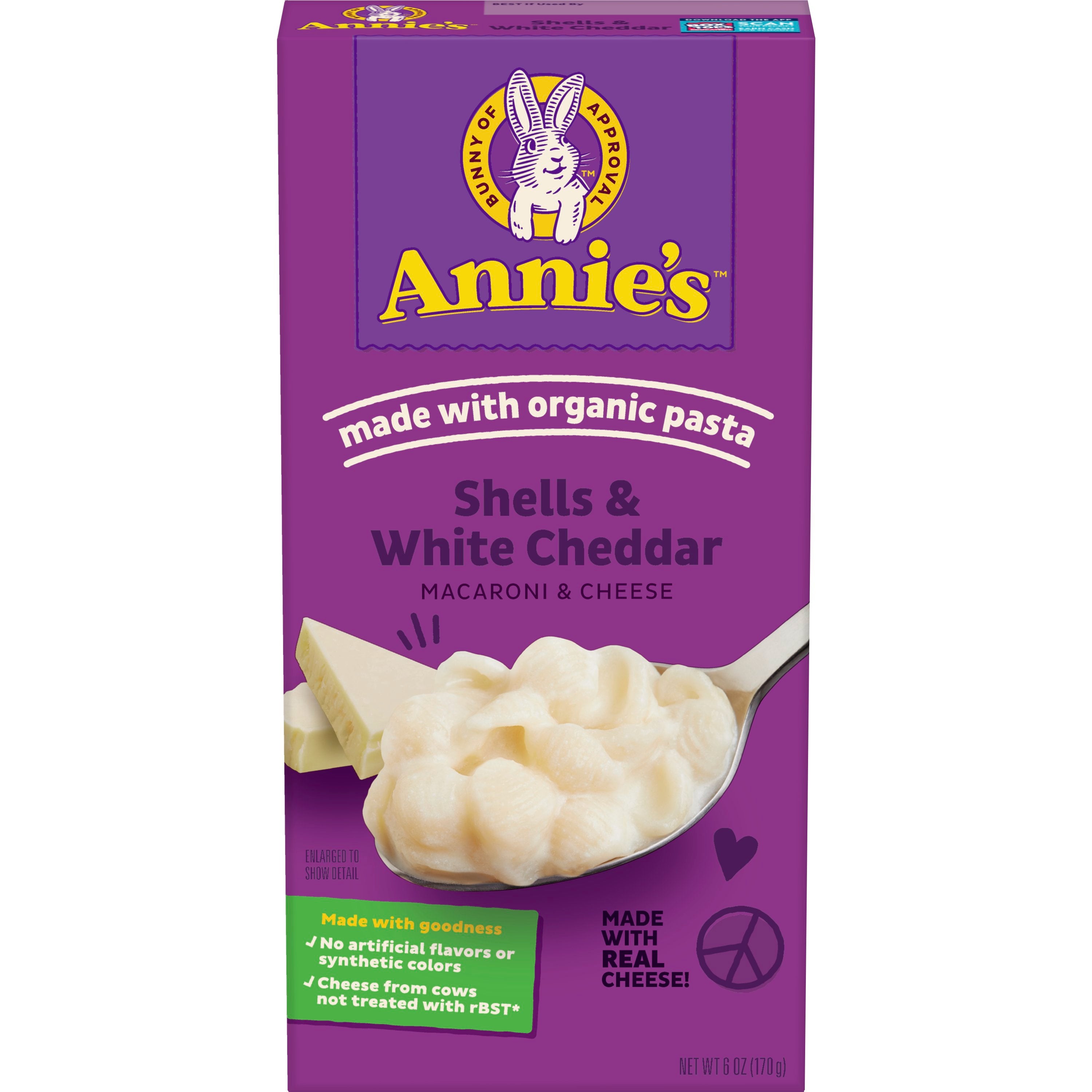 Annie's™ Macaroni & Cheese White Cheddar 6 Ounce Size - 12 Per Case.