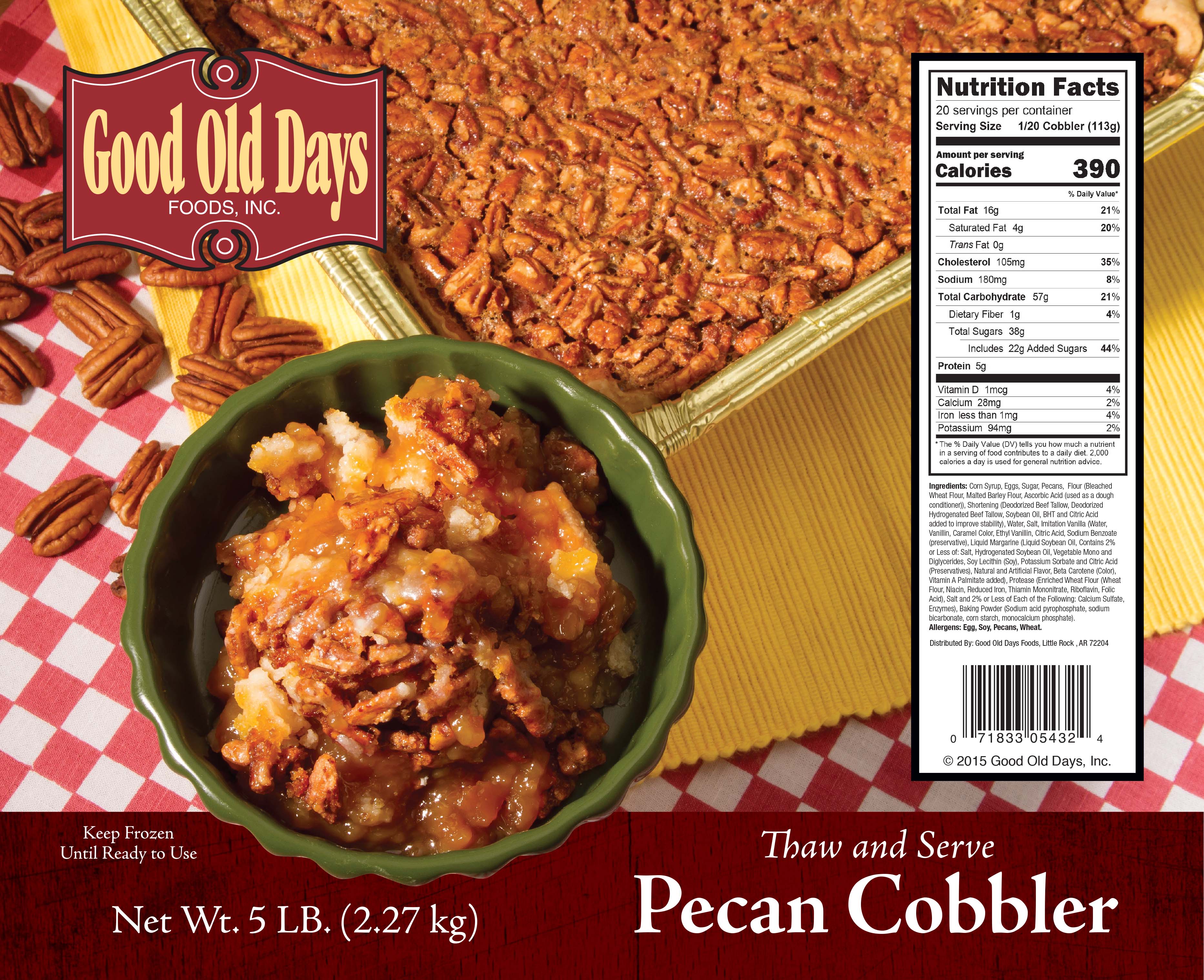 Pecan Cobbler 5 Pound Each - 2 Per Case.