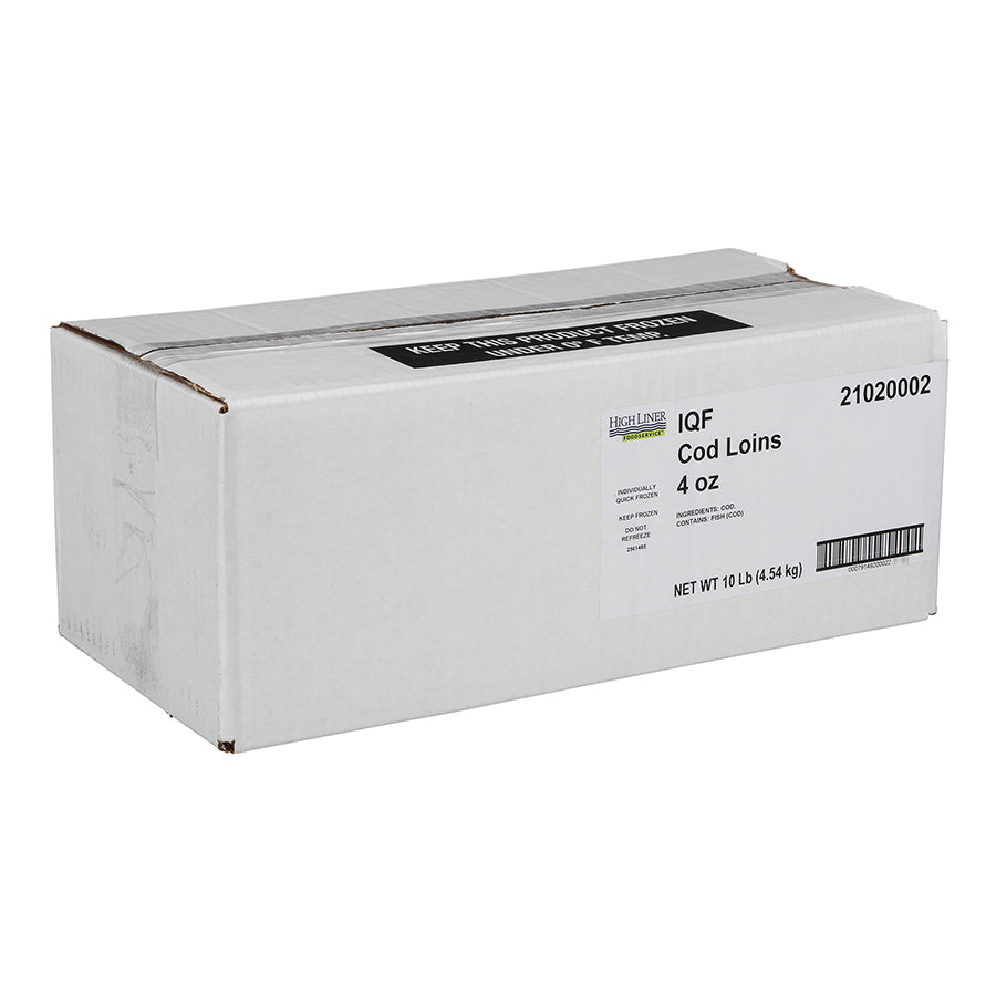 Iqf Pacific Cod Loins 10 Pound Each - 1 Per Case.