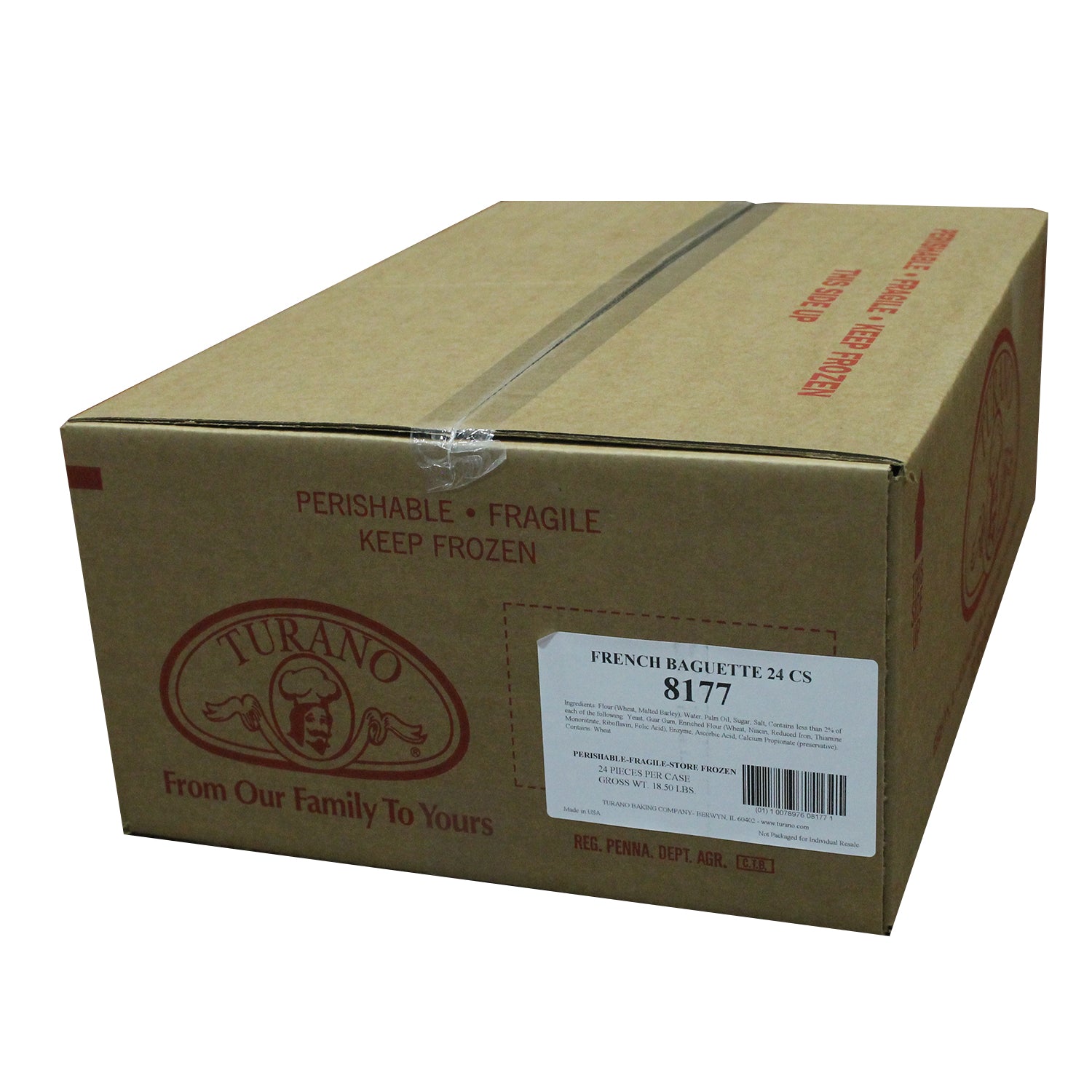 French Baguette 11 Ounce Size - 24 Per Case.