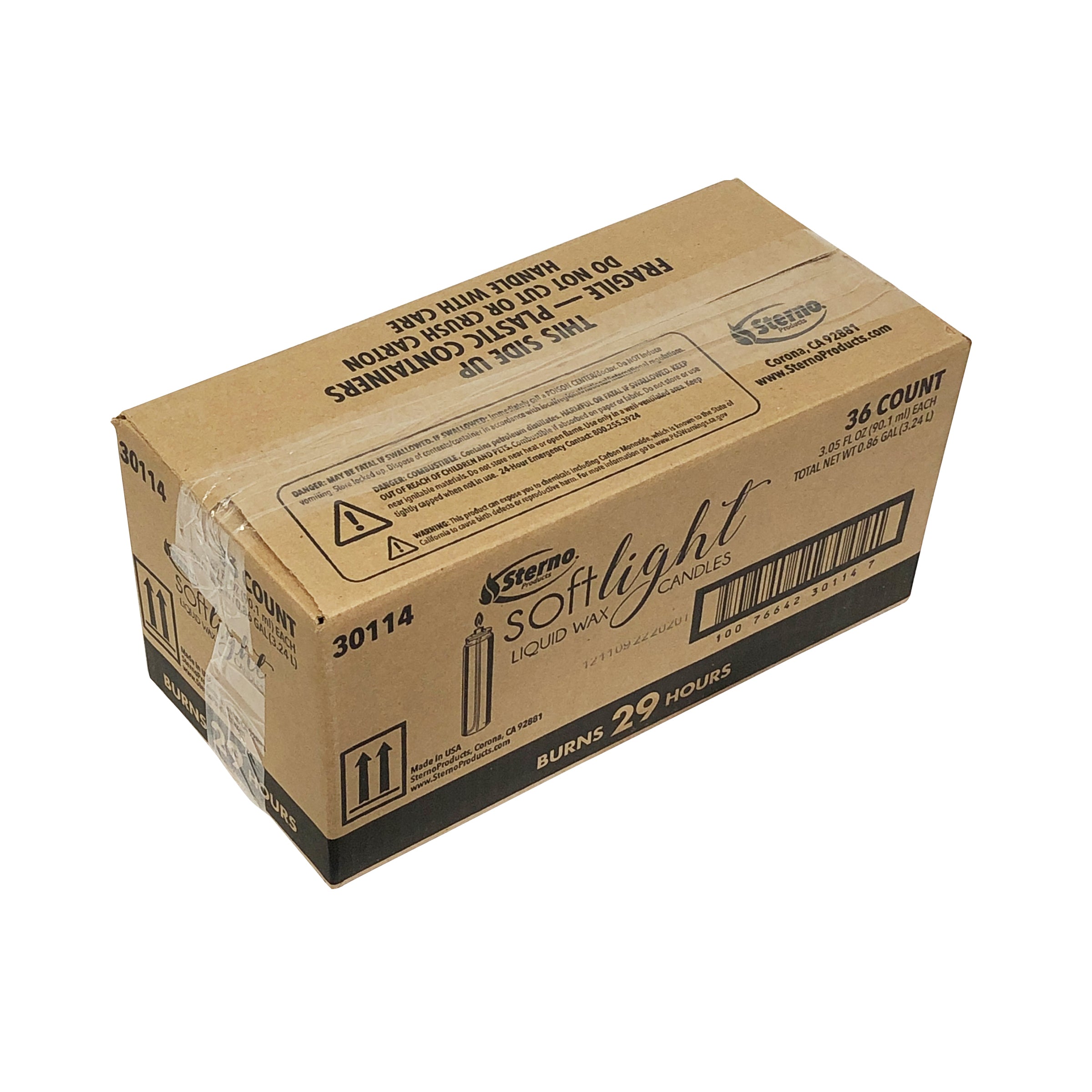 Hr Soft Light Liquid Wax Candles 36 Each - 1 Per Case.