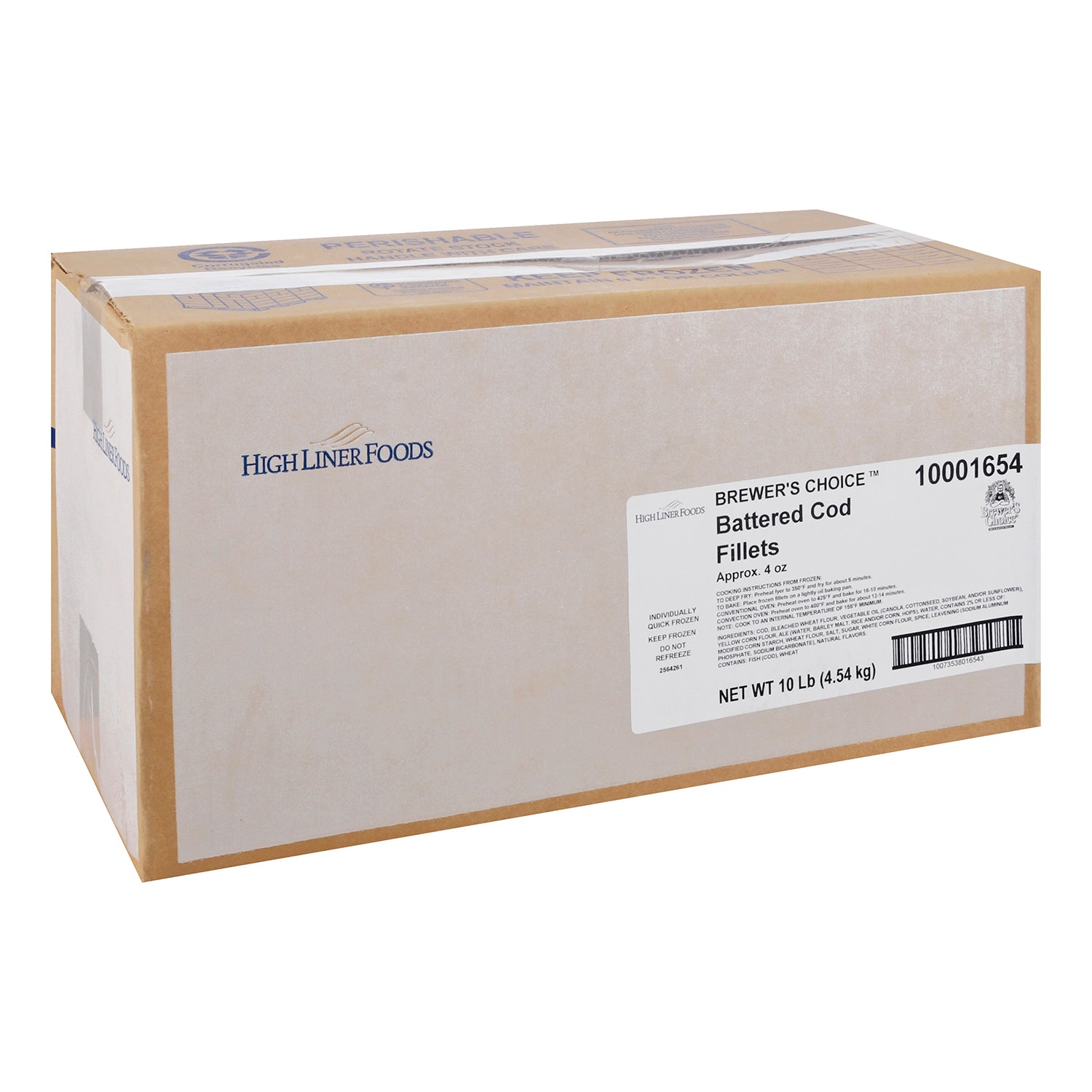 Brewer's Choice Battered Cod Filletsapprox 5 Pound Each - 2 Per Case.