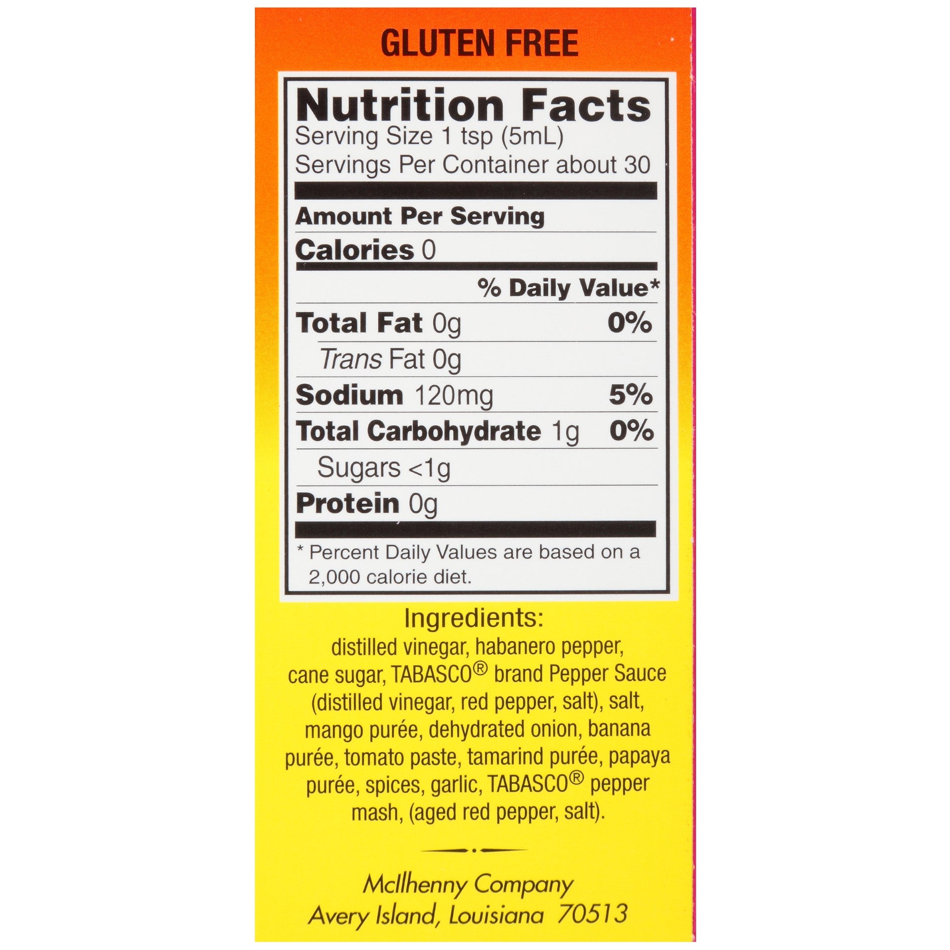 Tabasco Habanero Pepper Sauce 5 Fluid Ounce - 12 Per Case.