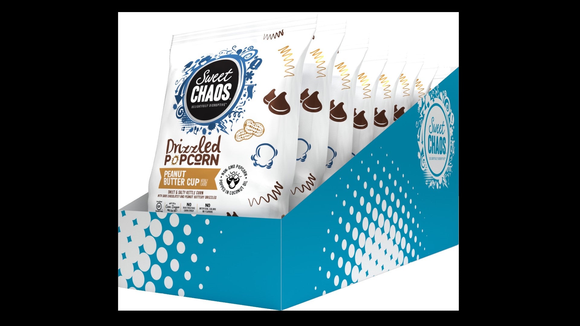 Sweet Chaos Peanut Butter Cup Drizzle 1.5 Ounce Size - 8 Per Case.