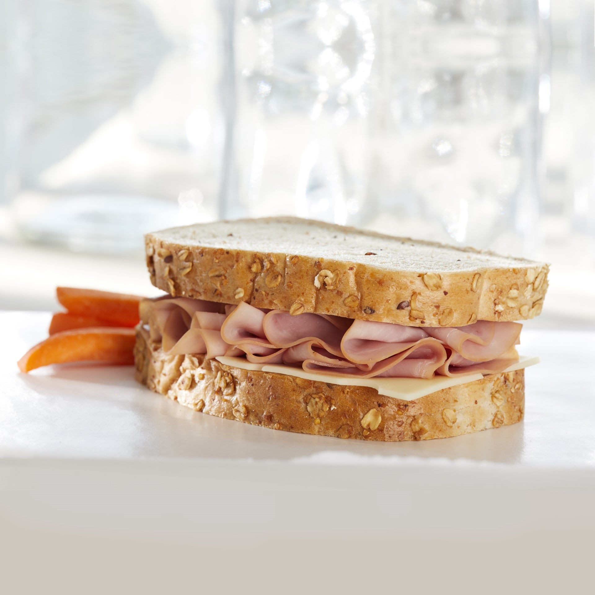 Market Artisan Ham & Swiss On Multigrain 6.5 Ounce Size - 8 Per Case.
