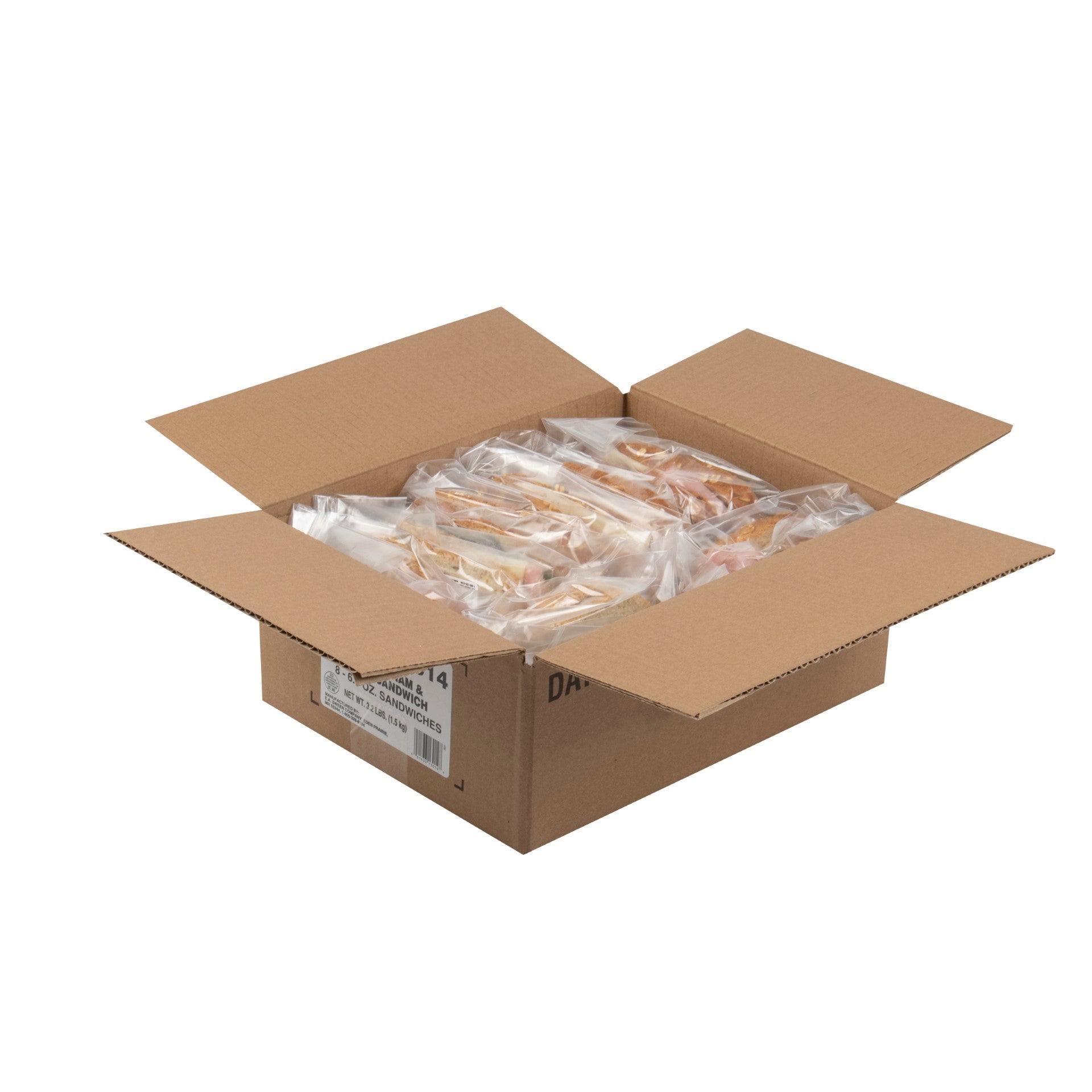 Market Artisan Ham & Swiss On Multigrain 6.5 Ounce Size - 8 Per Case.