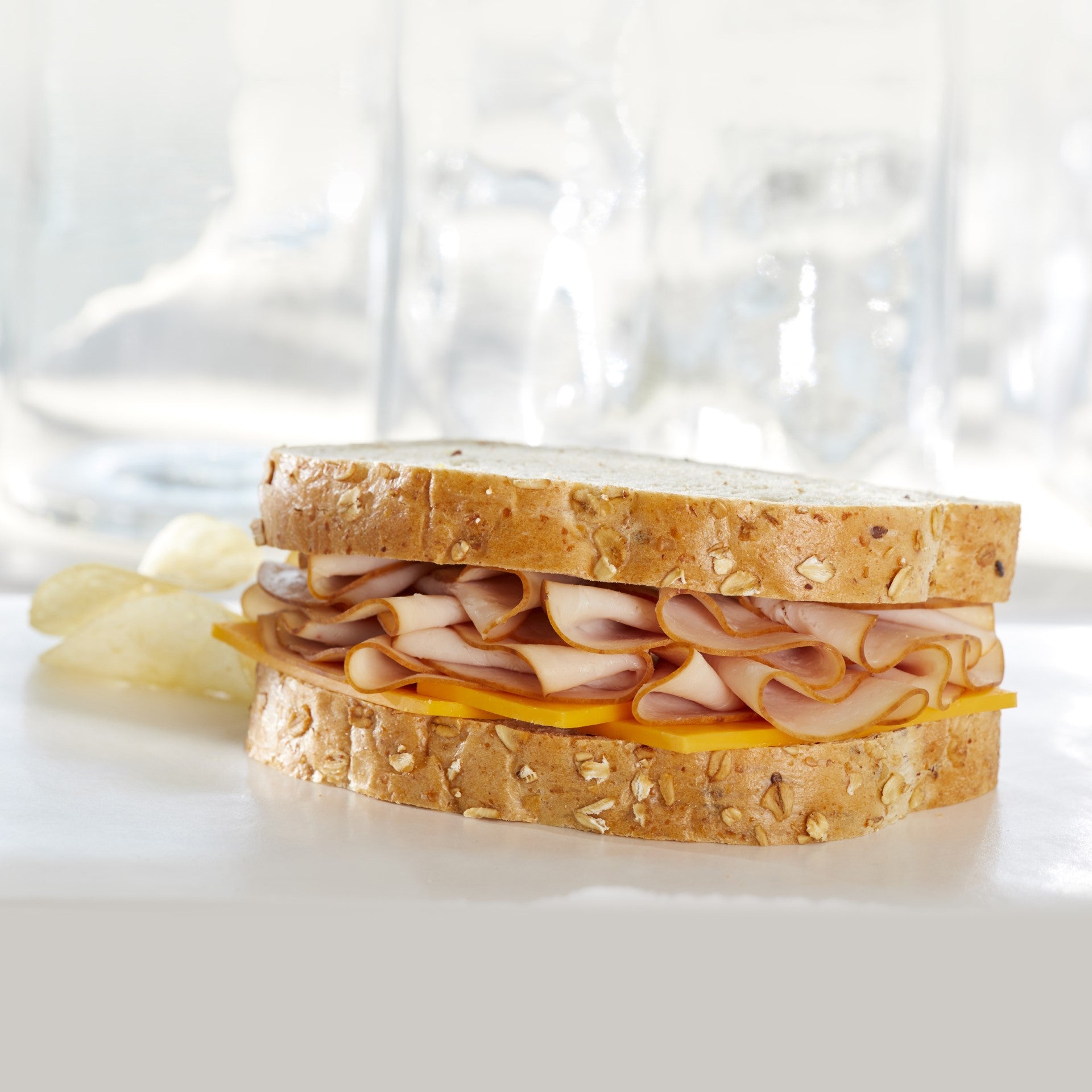 Market Artisan Smoked Turkey And Cheddar Multigrain 6.3 Ounce Size - 8 Per Case.