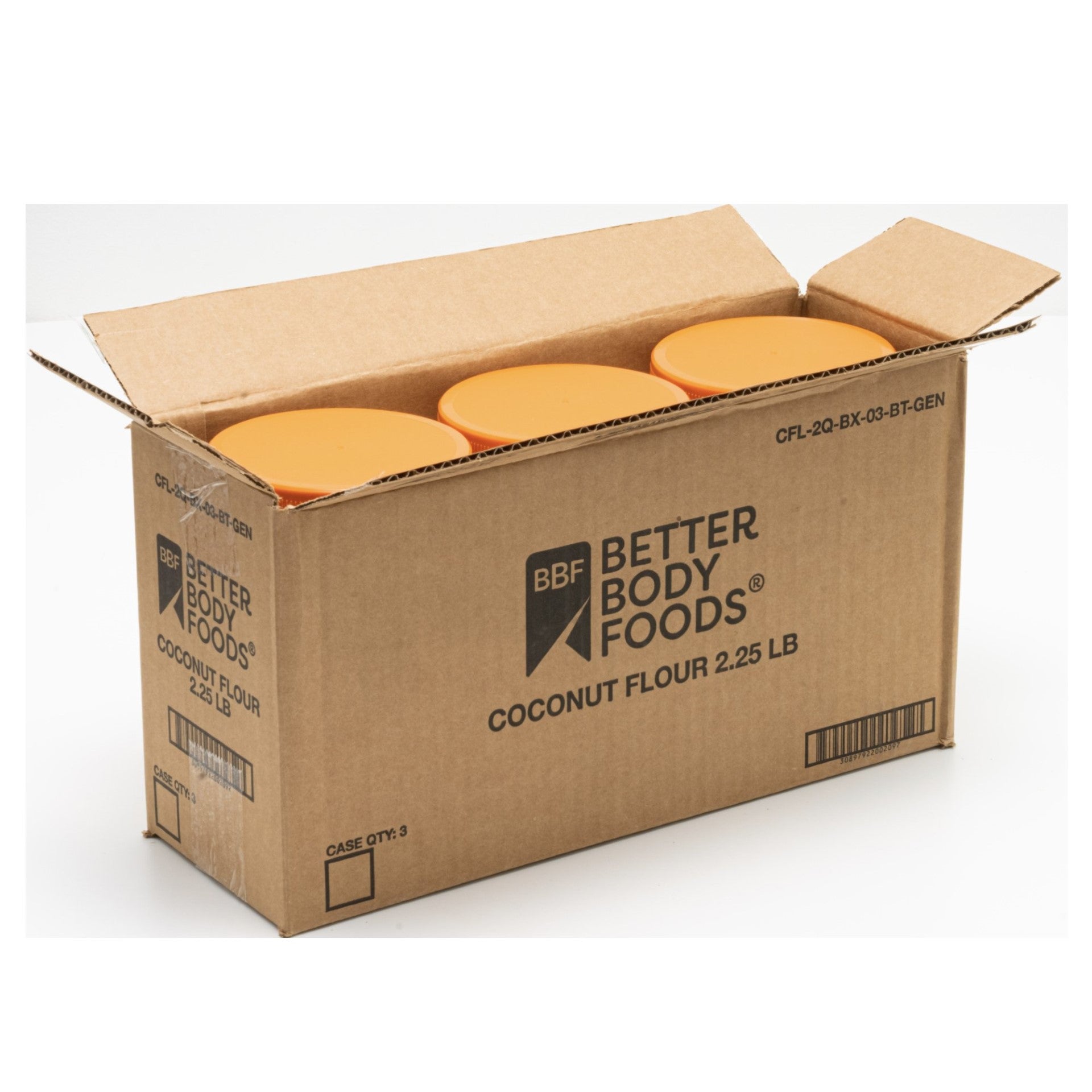 Betterbody Foods Organic Coconut Flour 2.25 Pound Each - 3 Per Case.