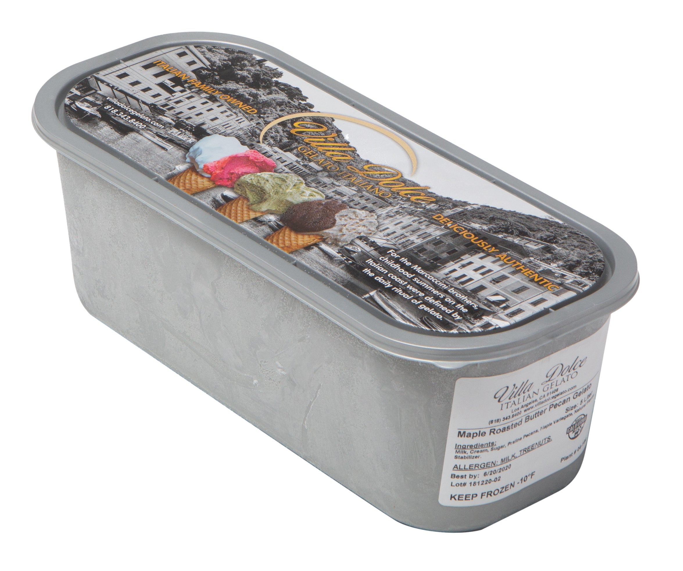 Villa Dolce Maple Roasted Butter Pecan 5 Liter - 1 Per Case.