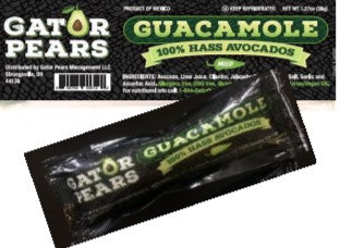 Gator Pears Guacamole Mild Portion 1.27 Ounce Size - 100 Per Case.