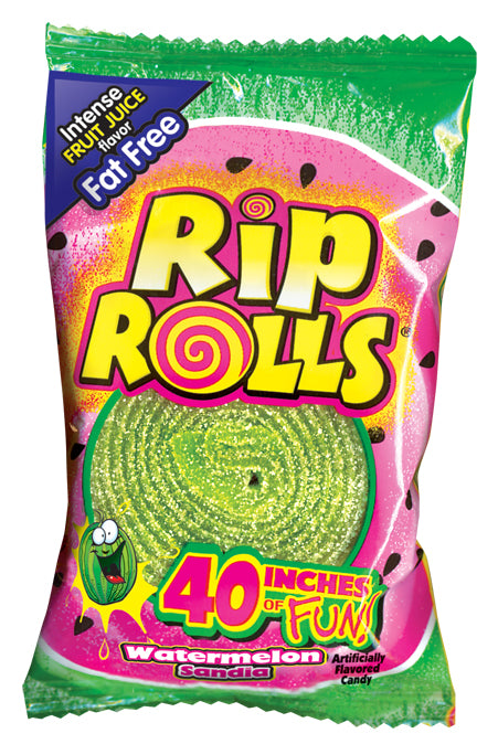 Rip Rolls Watermelon Goods Display Carton 1.4 Ounce Size - 288 Per Case.
