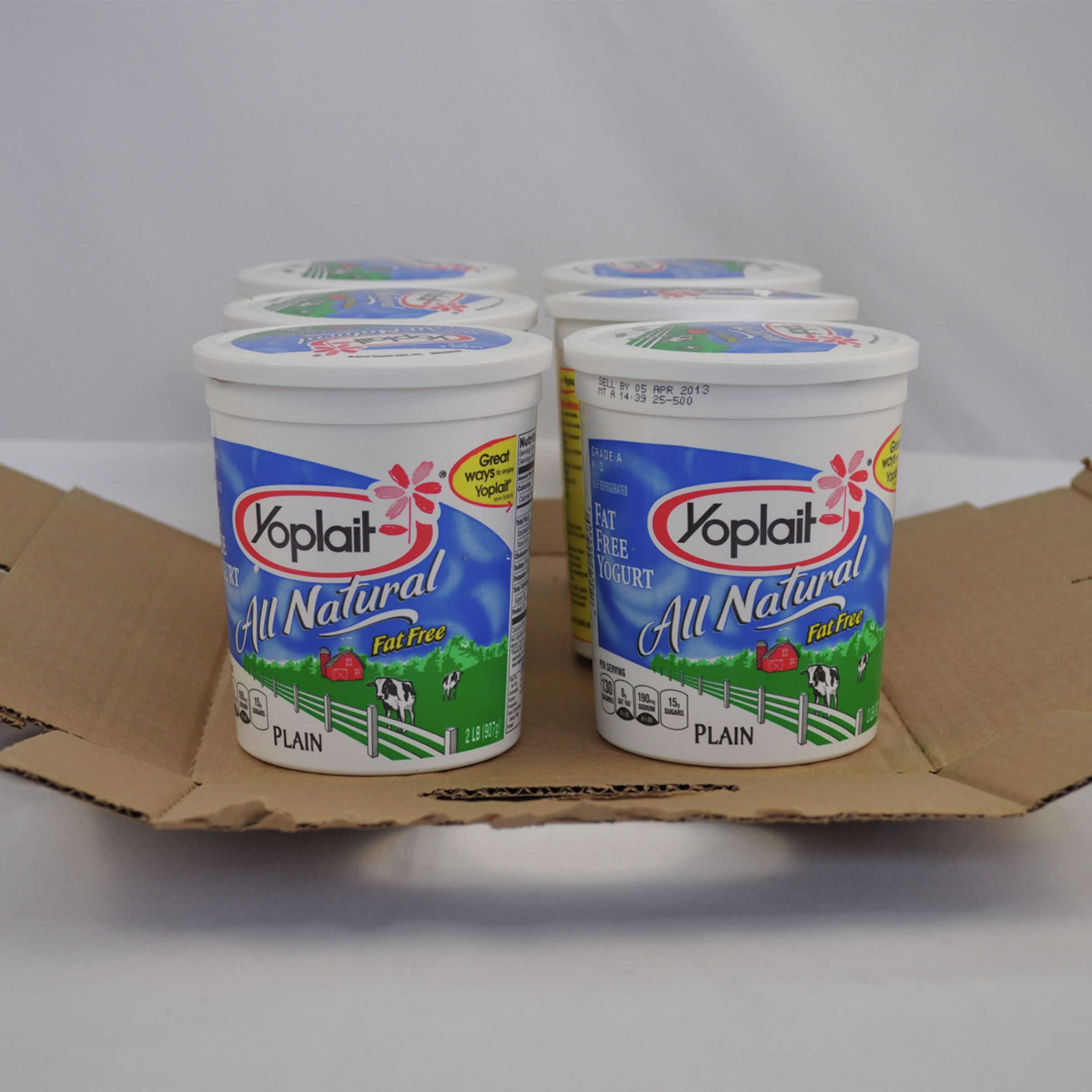 Yoplait® Original Yogurt Bulk Tub Fat Free Plain 32 Ounce Size - 6 Per Case.
