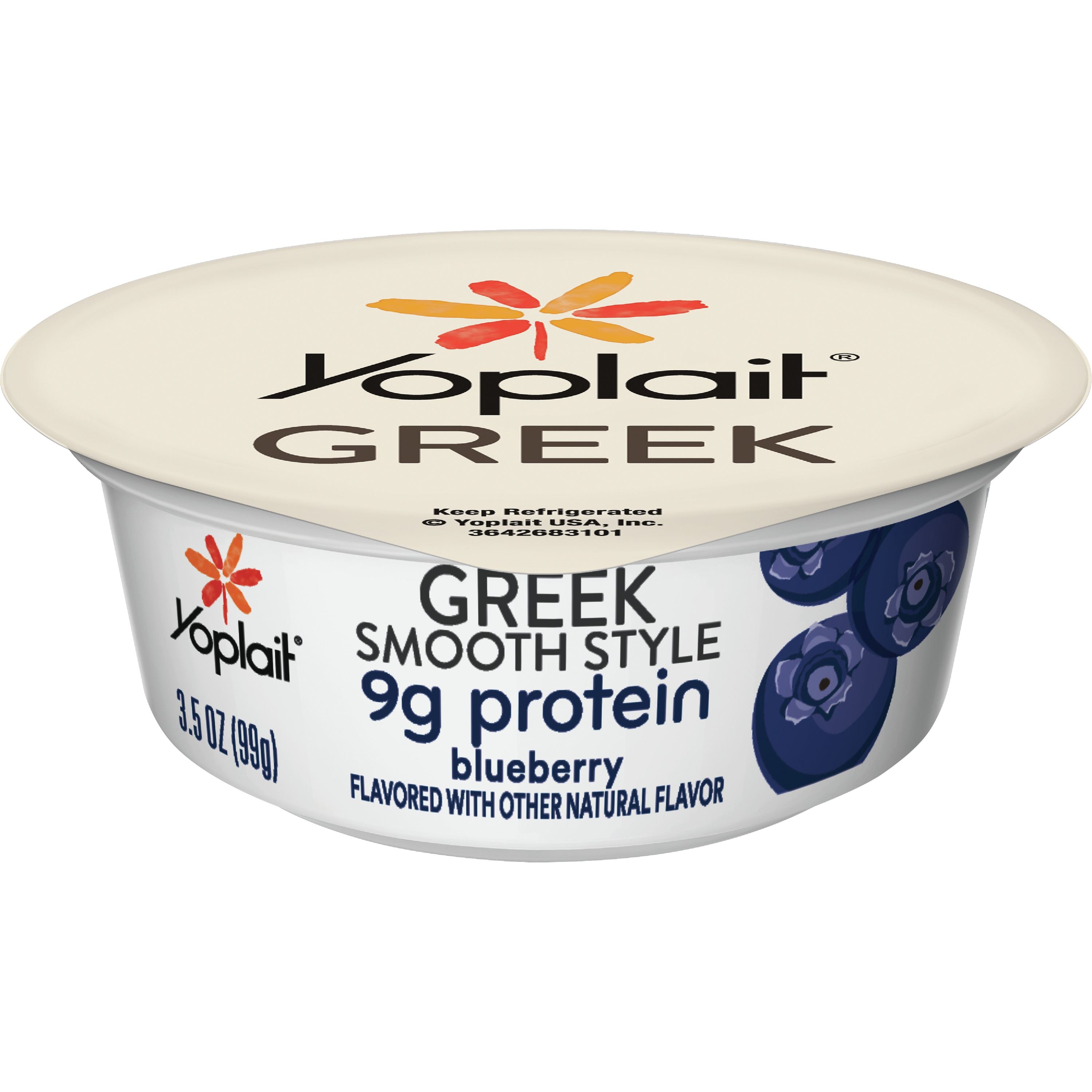Yoplait® Greek Yogurt Single Serve Cup Blueberry 3.5 Ounce Size - 24 Per Case.