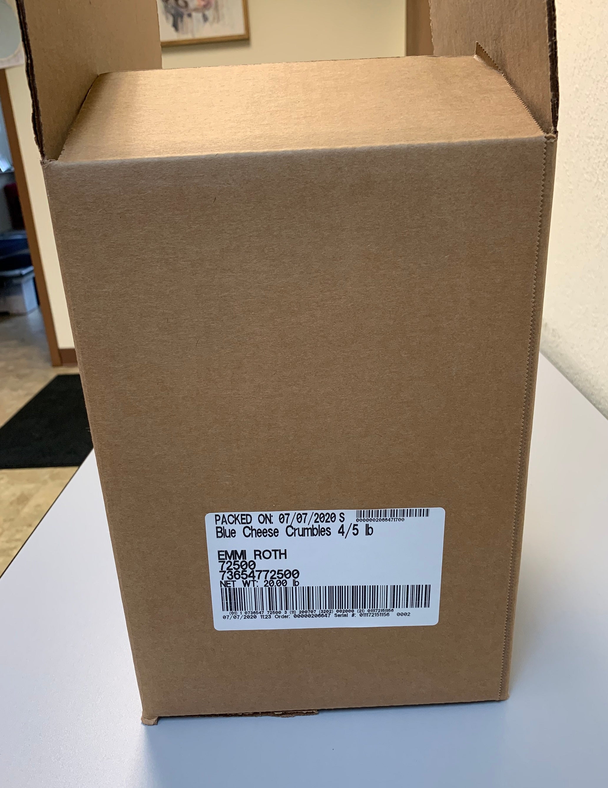 Roth Blue Cheese Crumbles 5 Pound Each - 4 Per Case.