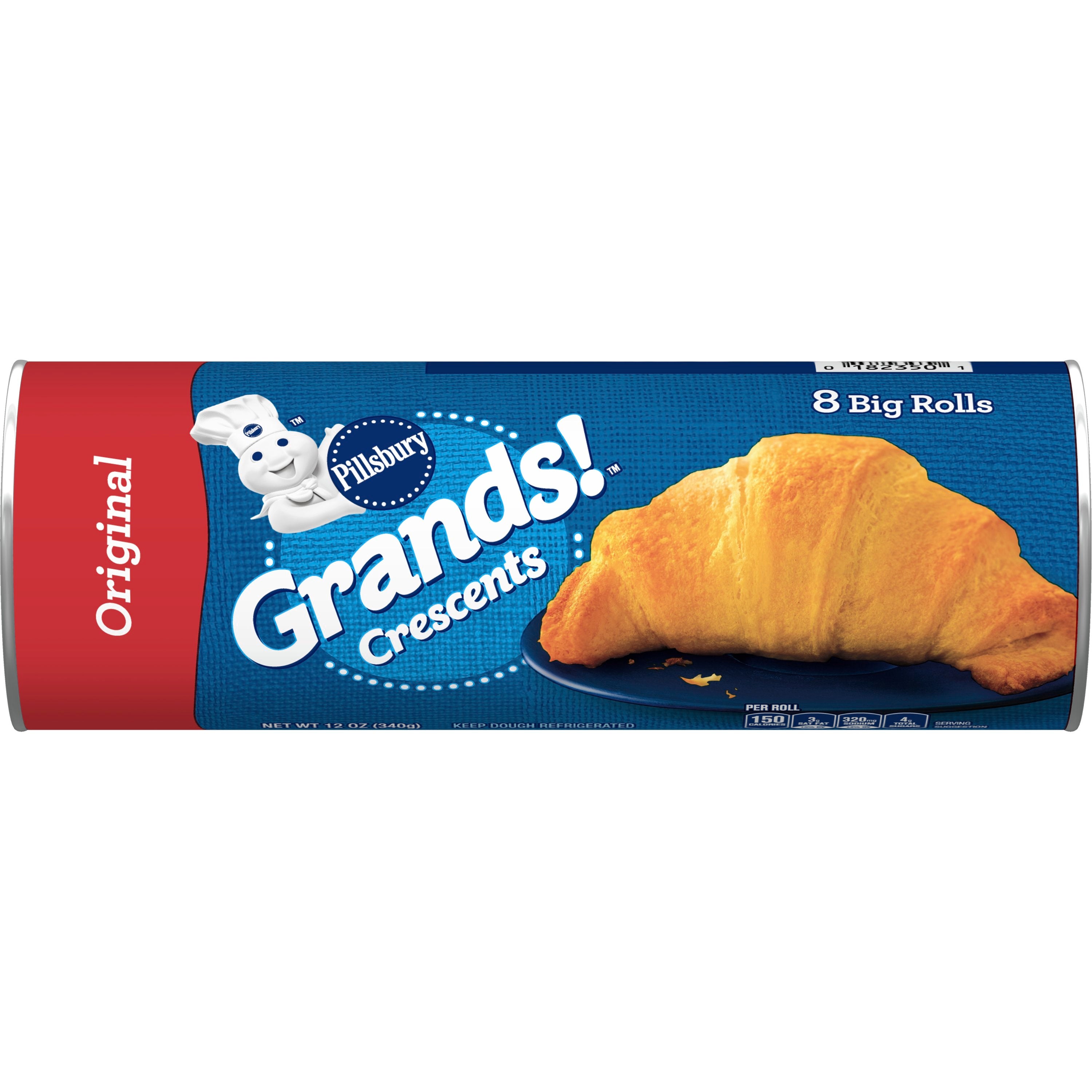 Pillsbury Grands Crescent Big & Flaky Unbaked Crescent Dinner Rolls 12 Ounce Size - 12 Per Case.