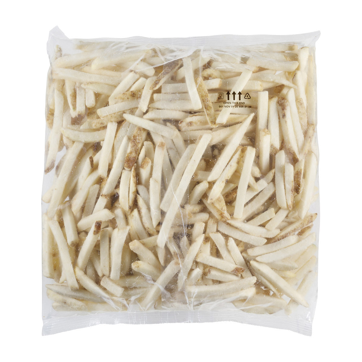 Simplot Select Recipe 8" Sea Salt Straightcut Fries Skin On 5 Pound Each - 6 Per Case.