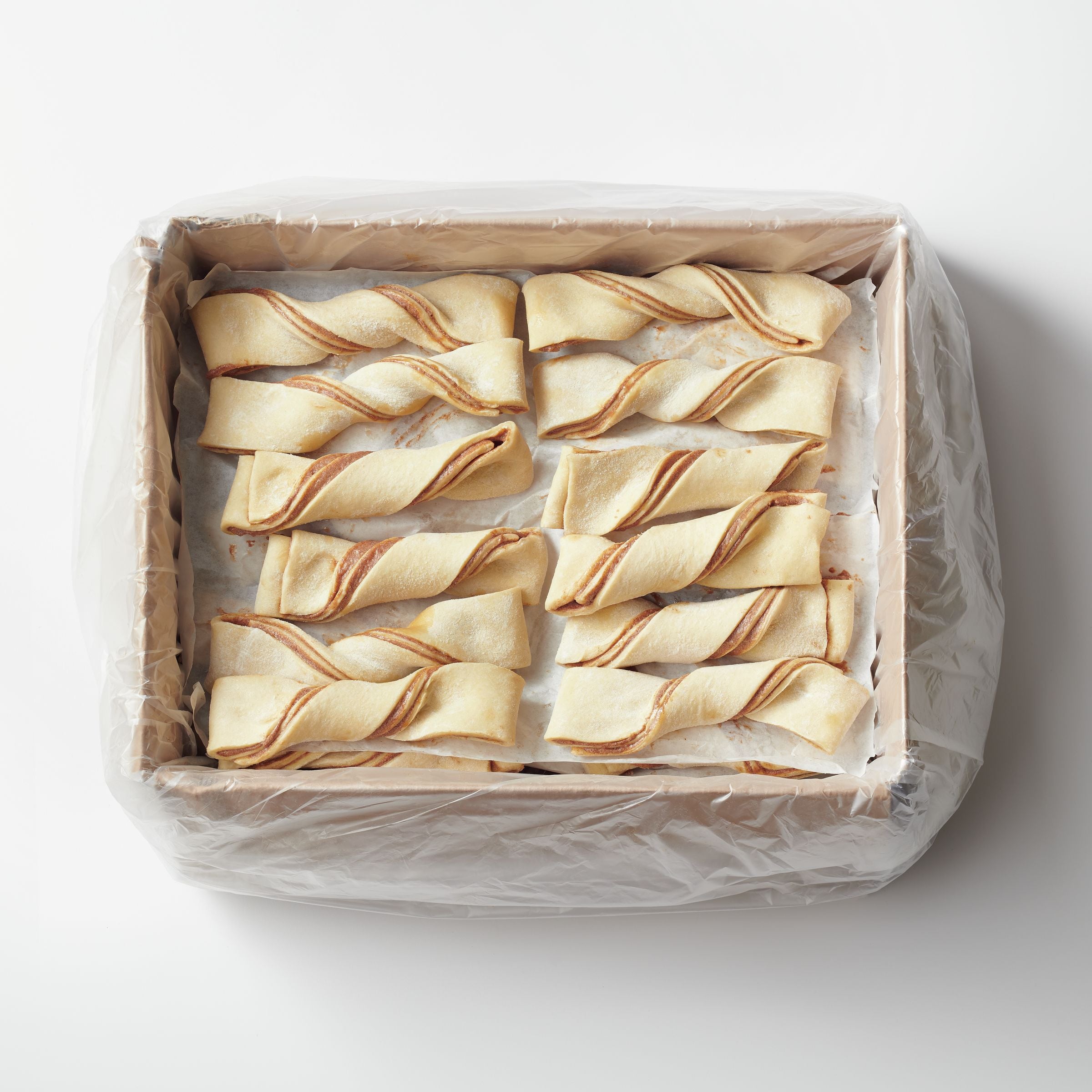 Pillsbury™ Place & Bake™ Frozen Cinnamon Roll Twist Dough Cinnamon 13.81 Pound Each - 1 Per Case.