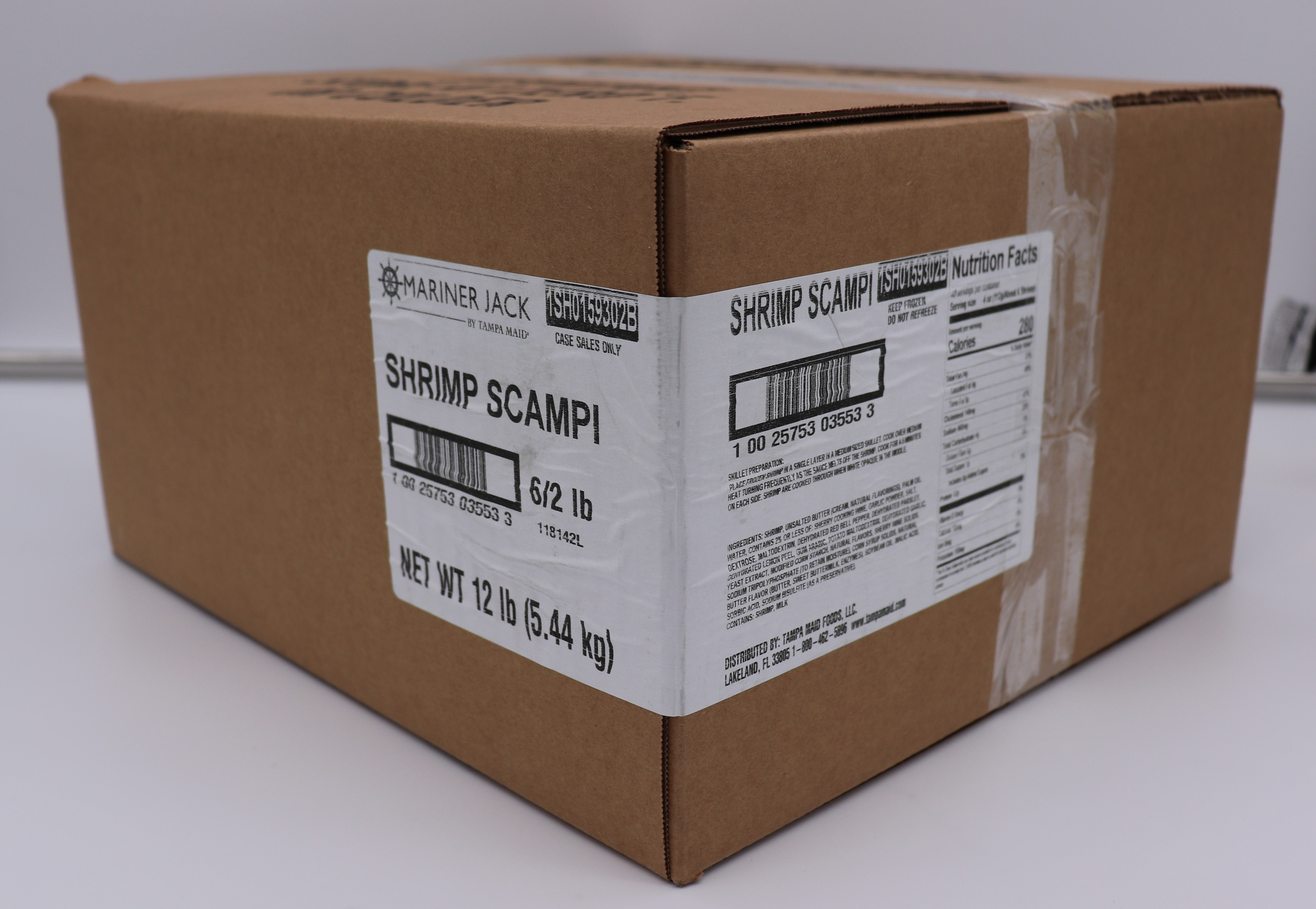 Mariner Jack Shrimp Scampi Lemon Butter Garlic Sauce 2 Pound Each - 6 Per Case.