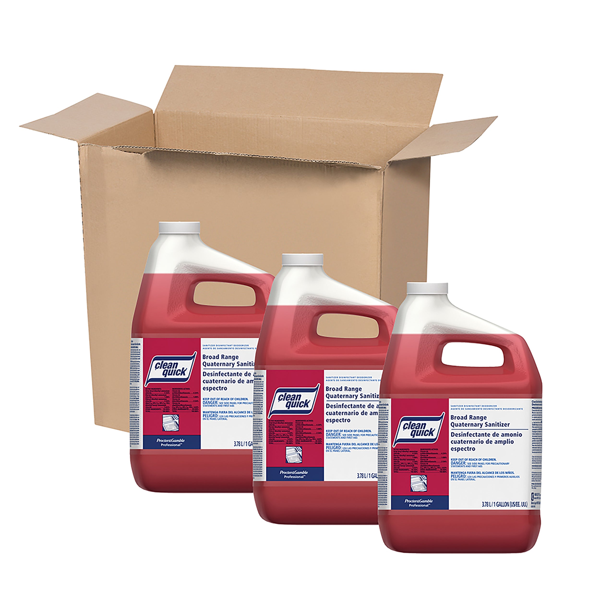 Clean Quick Broad Range Quat Sanitizer Concentrate Closed Loop Gal 1 Gallon - 3 Per Case.