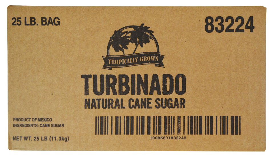 Sugar Foods Turbinado Sugar Bulk 25 Pound Each - 1 Per Case.