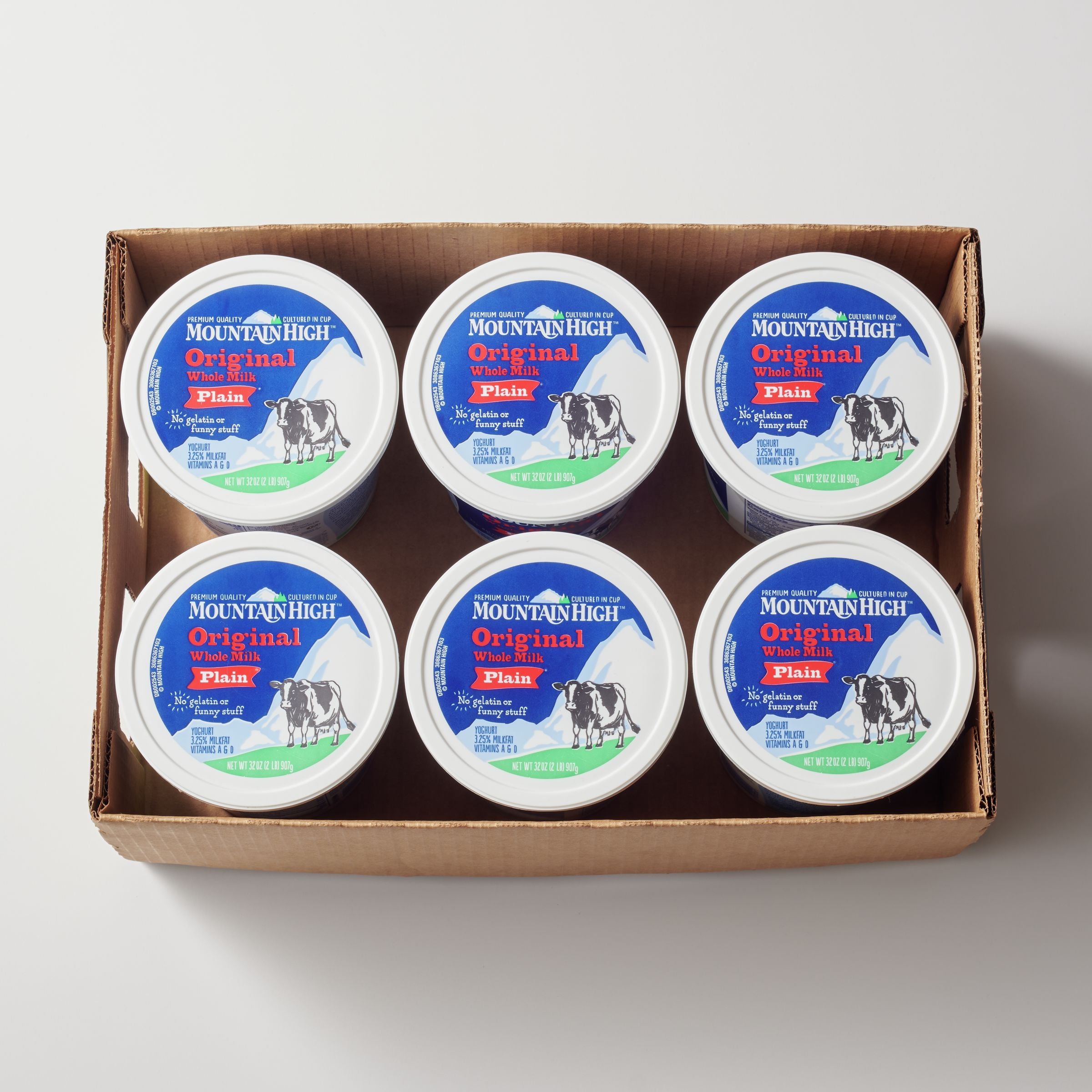 Mountain High™ Whole Milk Yogurt Bulk Tubplain 32 Ounce Size - 6 Per Case.