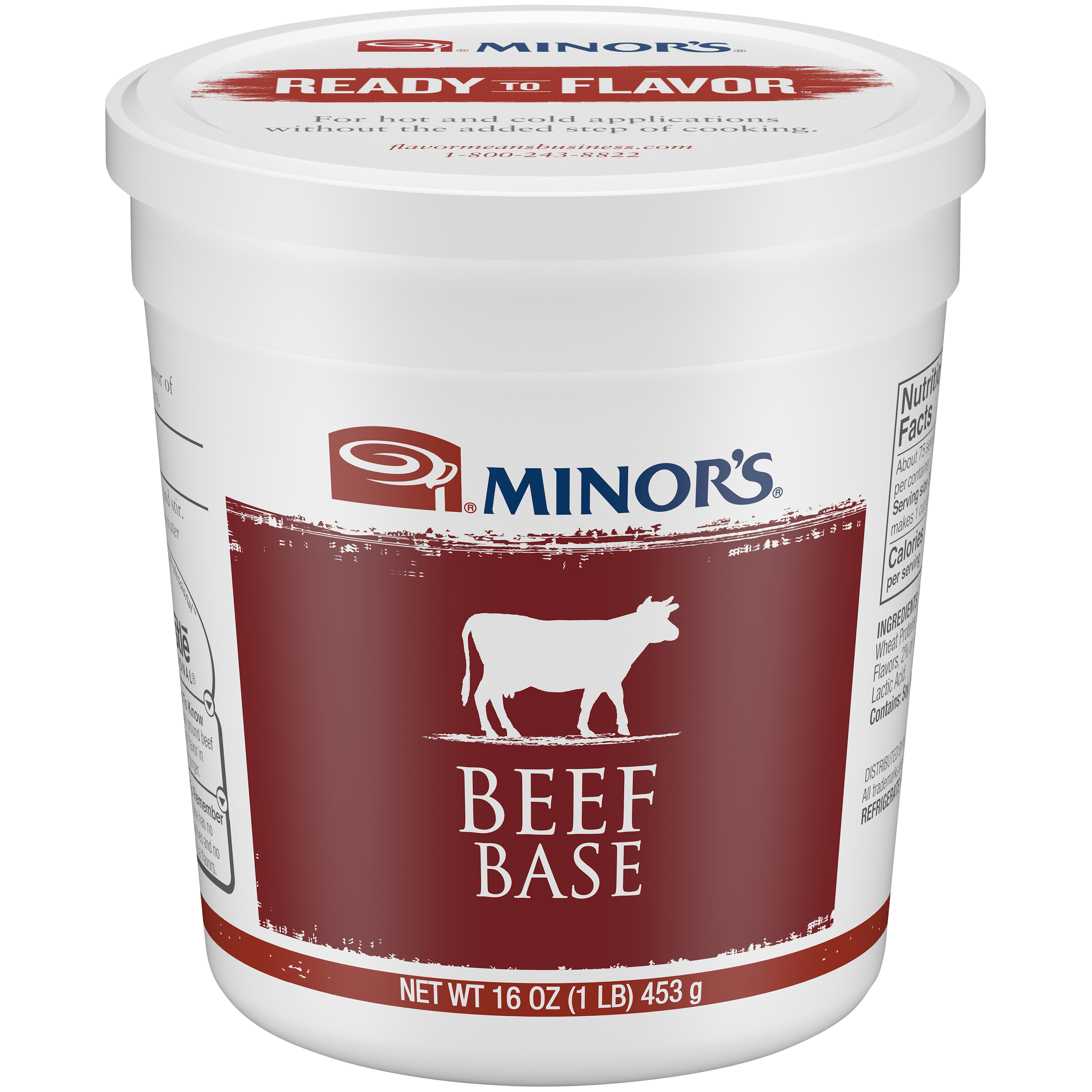 Minor's Beef Base 1 Pound Each - 6 Per Case.
