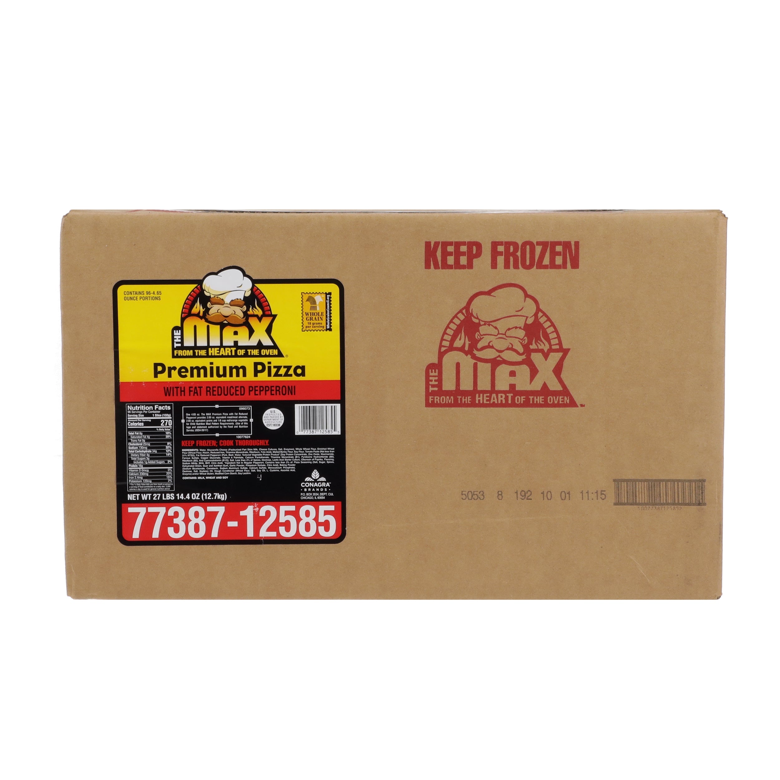 Pepperoni Reduced Fat Whole Grain 4.65 Ounce Size - 96 Per Case.