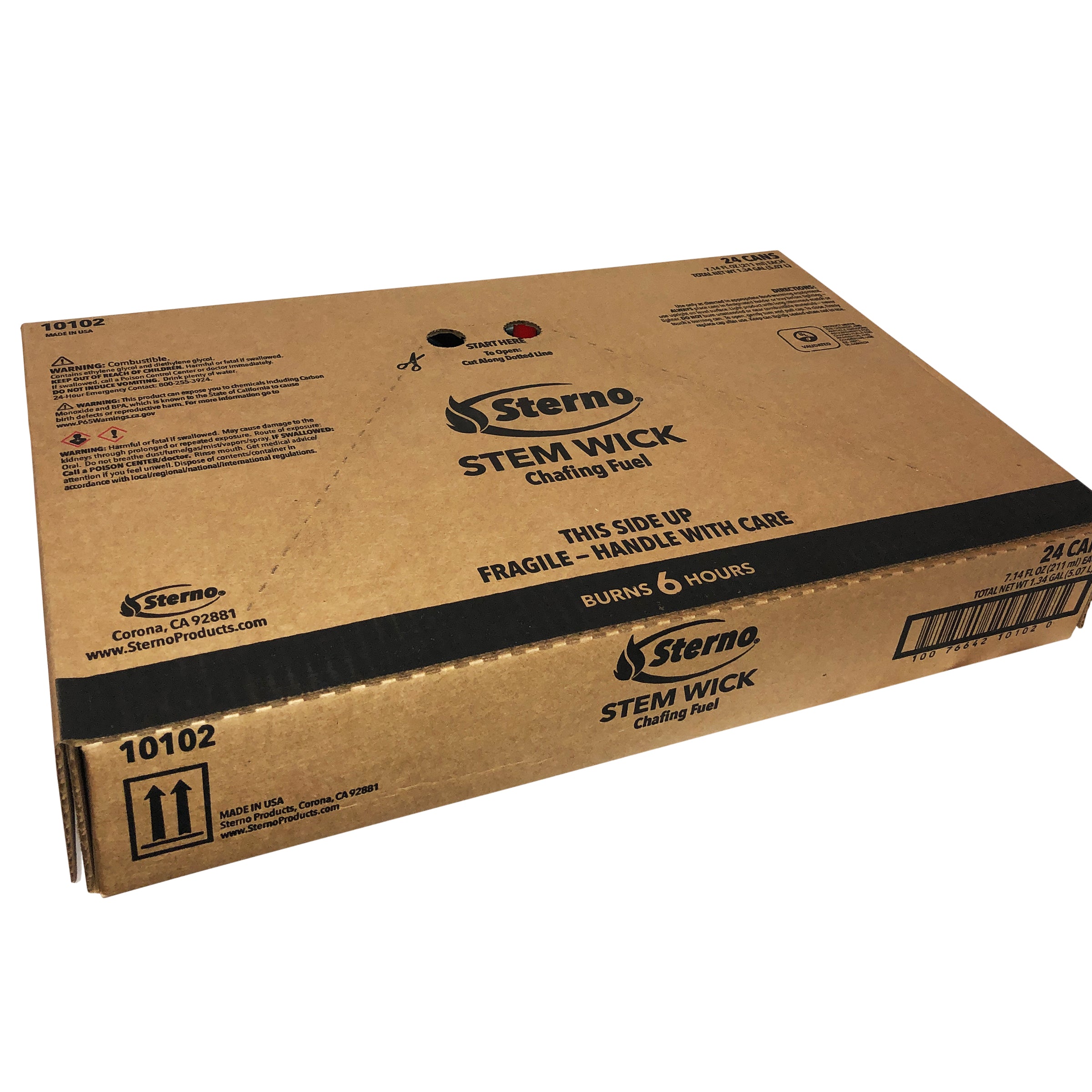 Hour Sterno Stem Wick Chafing Dish Fuel 24 Each - 1 Per Case.
