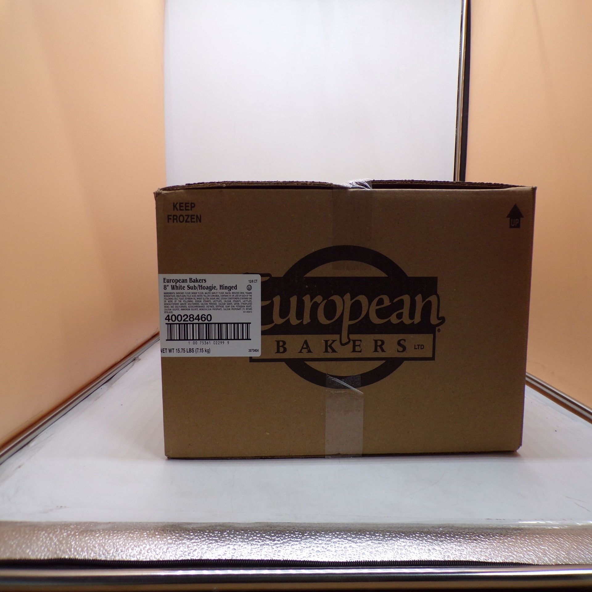 Roll White Hinged Hoagie Submarine " Frozen 12 Each - 12 Per Case.