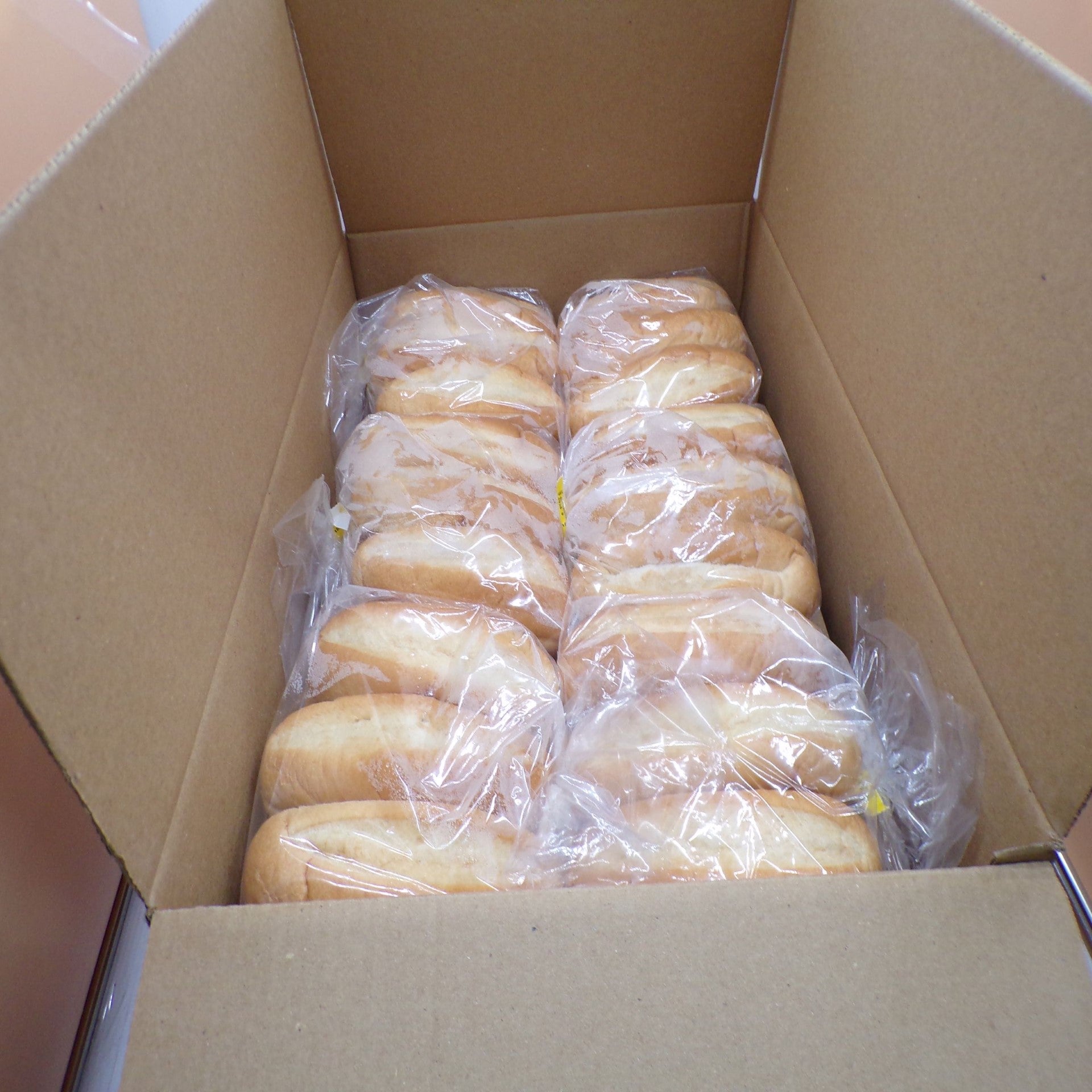 Roll White Hinged Hoagie Submarine " Frozen 12 Each - 12 Per Case.