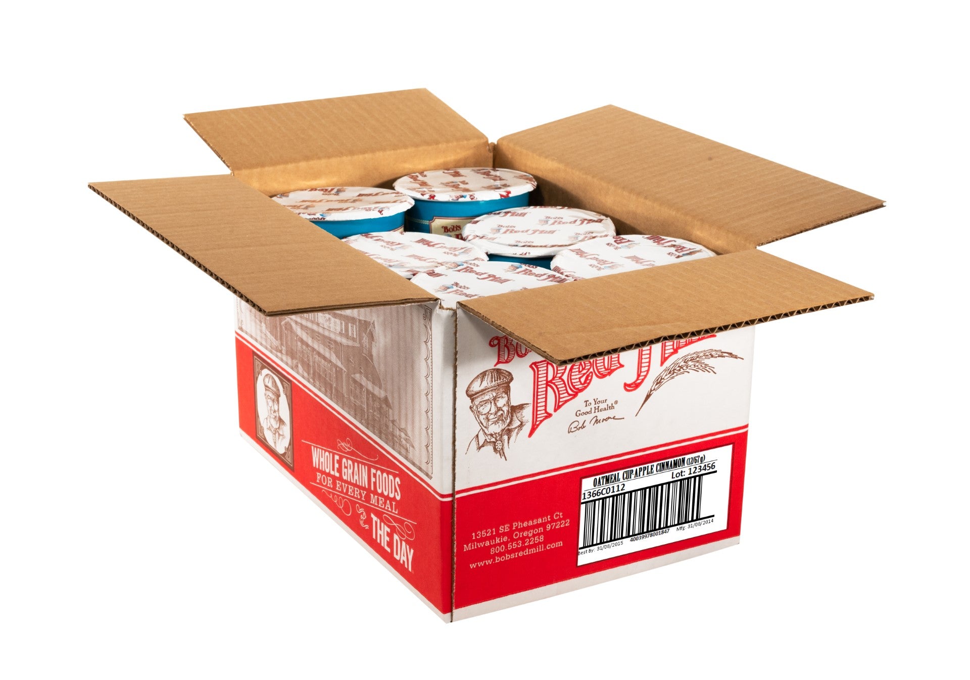 Bob's Red Mill Apple Cinnamon Oatmeal Cup 2.36 Ounce Size - 12 Per Case.