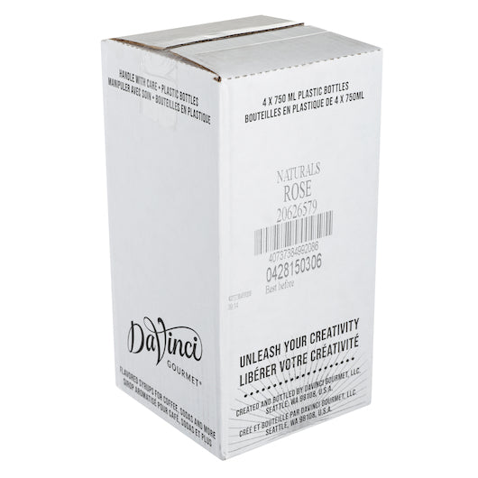 Davinci Gourmet Rose Syrup 750 ML - 4 Per Case.