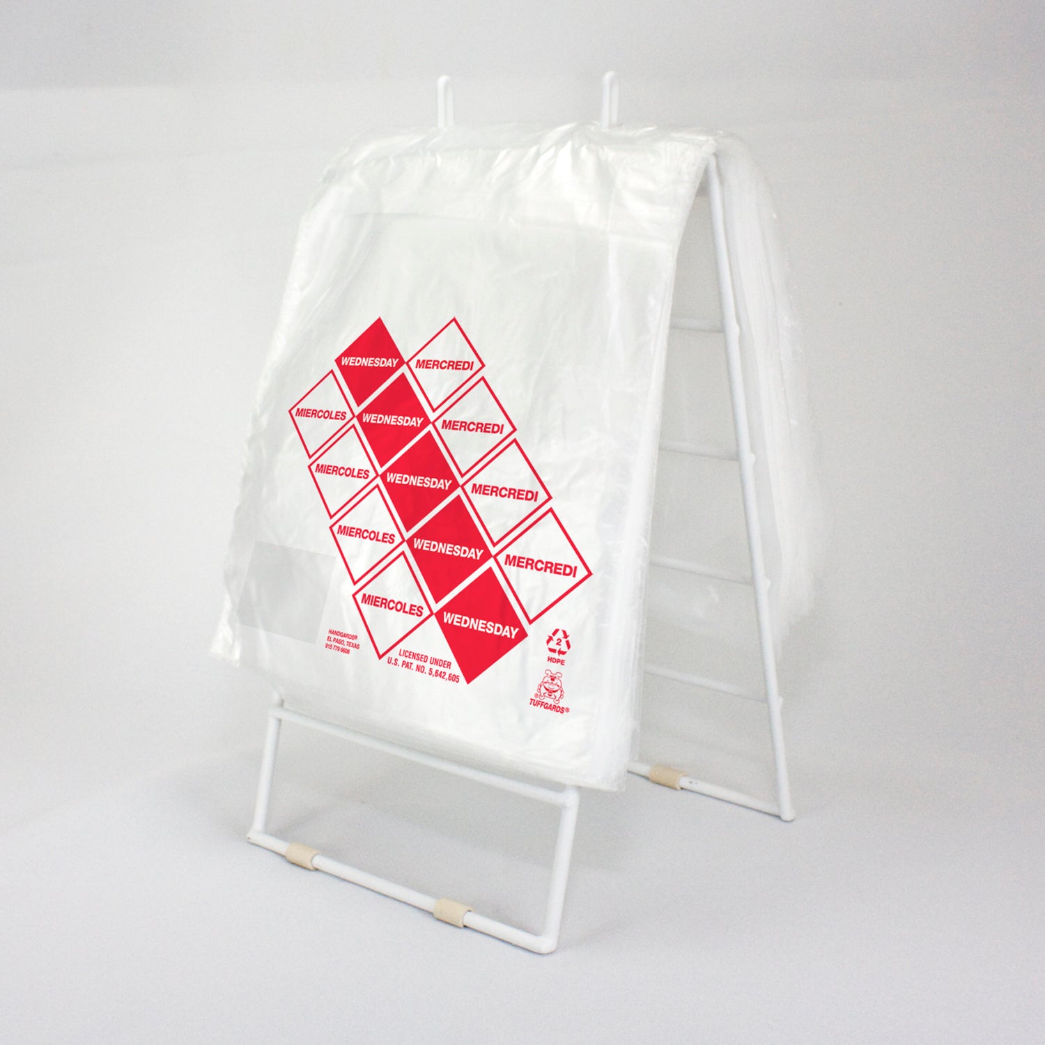 Bag High Density Saddle Preportion Bag Printed Red Wednesday 2000 Each - 1 Per Case.