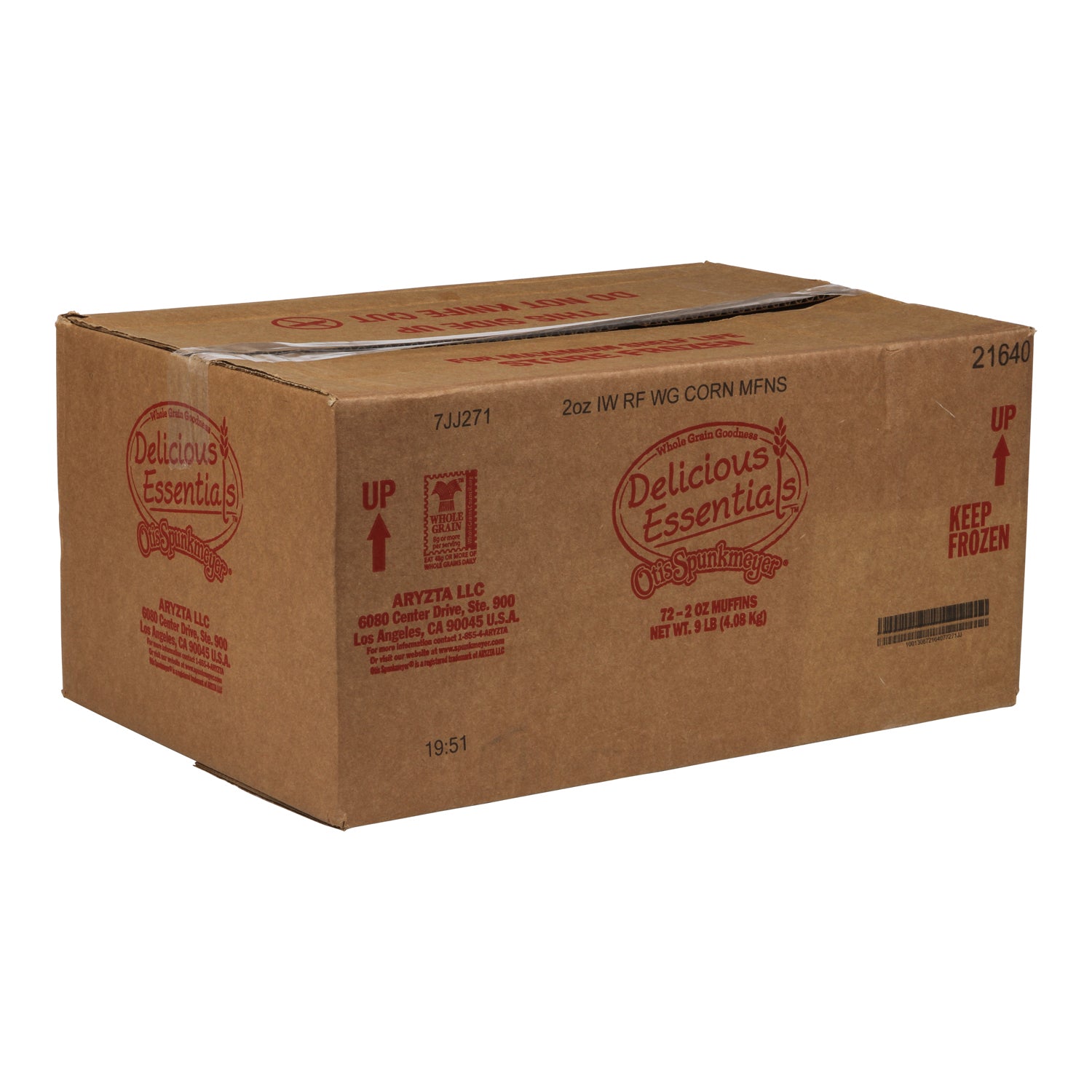 Muffin Corn Made With Whole Grain Individually Wrapped 2 Ounce Size - 72 Per Case.