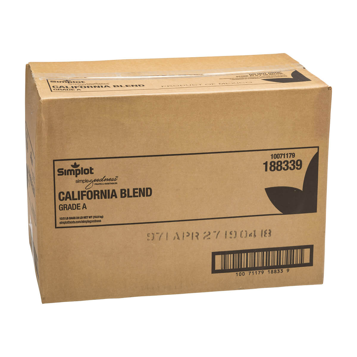 Simplot Simple Goodness Classic Vegetables California Vegetable Blend 2 Pound Each - 12 Per Case.