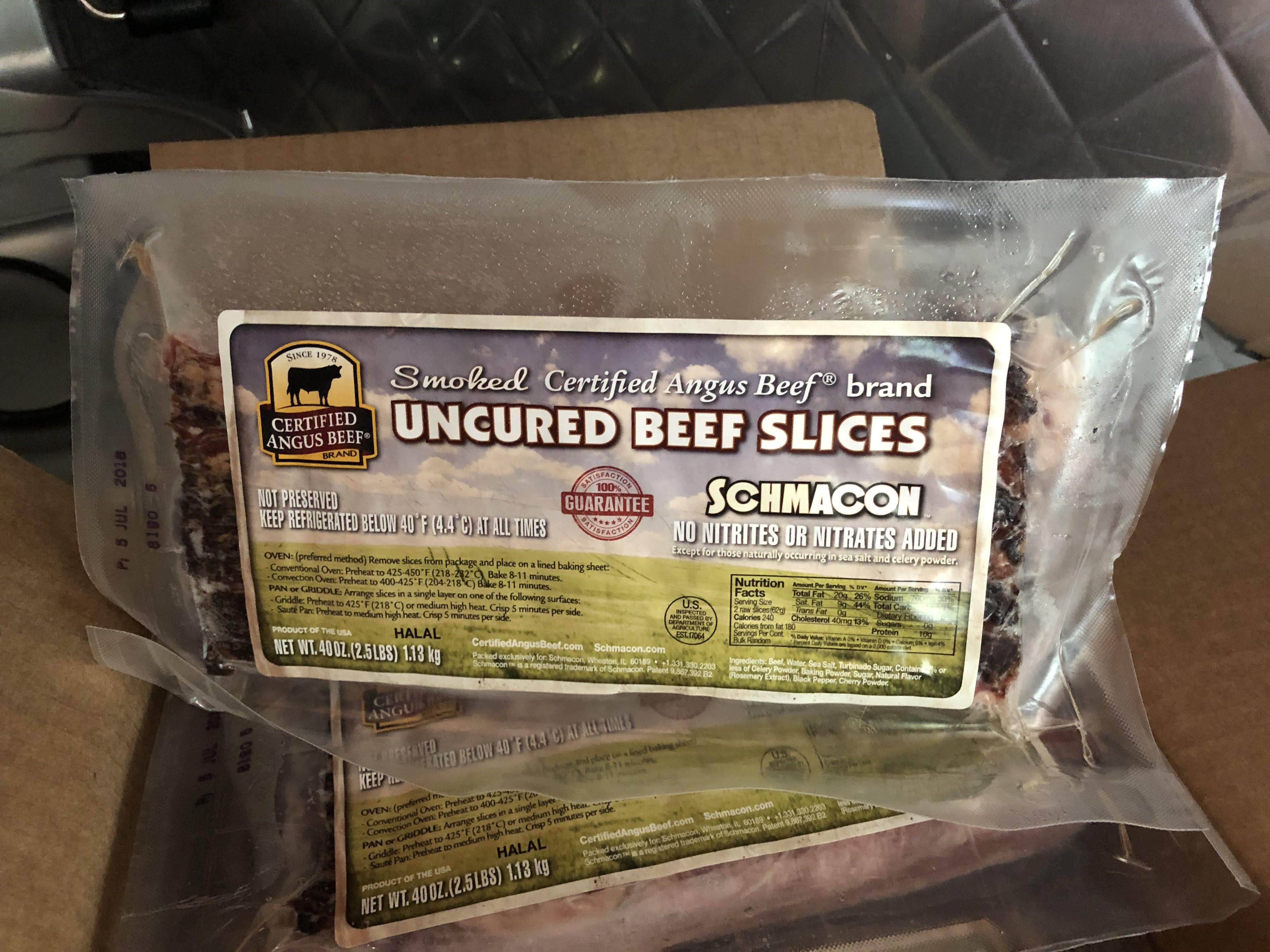 Schmacon Halal Cab 10 Pound Each - 1 Per Case.