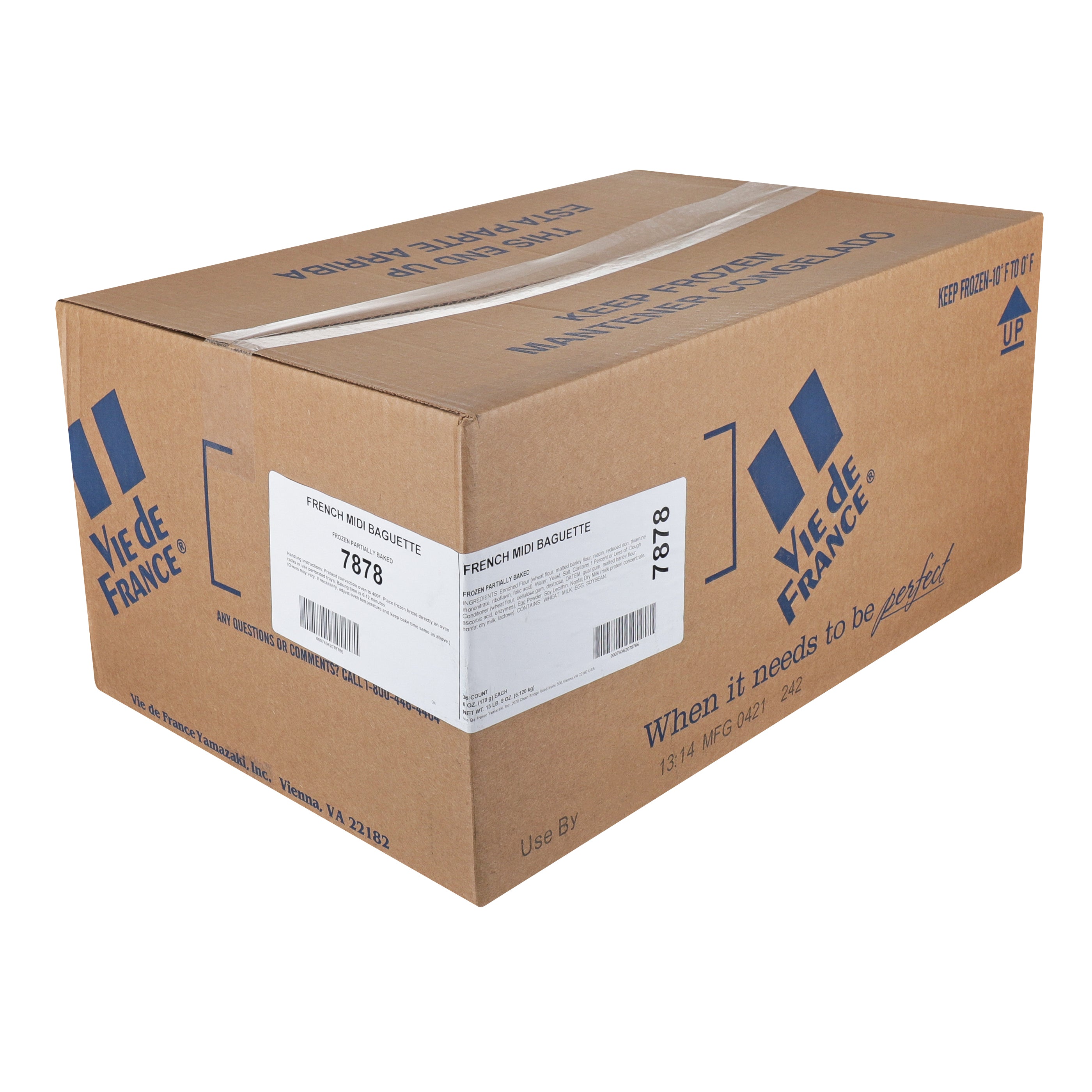 Vie De France French Baguette Loaf 6 Ounce Size - 36 Per Case.