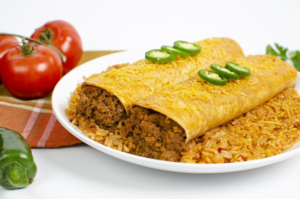 Taste Traditions Enchilada Beef Spiced Shell Cold 9 Pound Each - 1 Per Case.