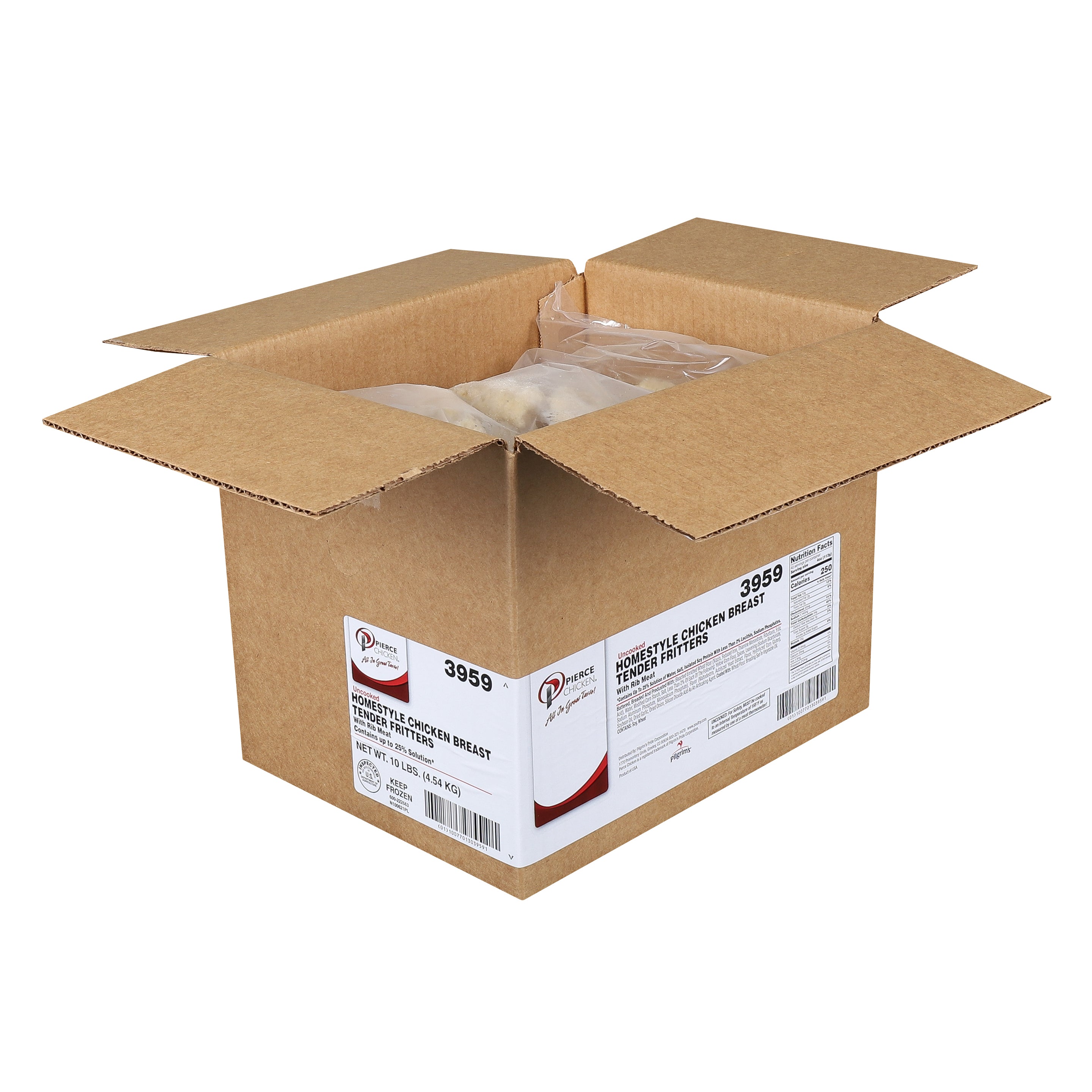 Pierce Chicken Tenderloin Fritter 5 Pound Each - 2 Per Case.