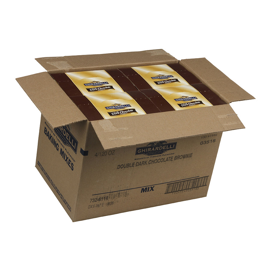Ghirardelli Brownie Double Dark Chocolate Brownie Mix 7 Pound Each - 4 Per Case.