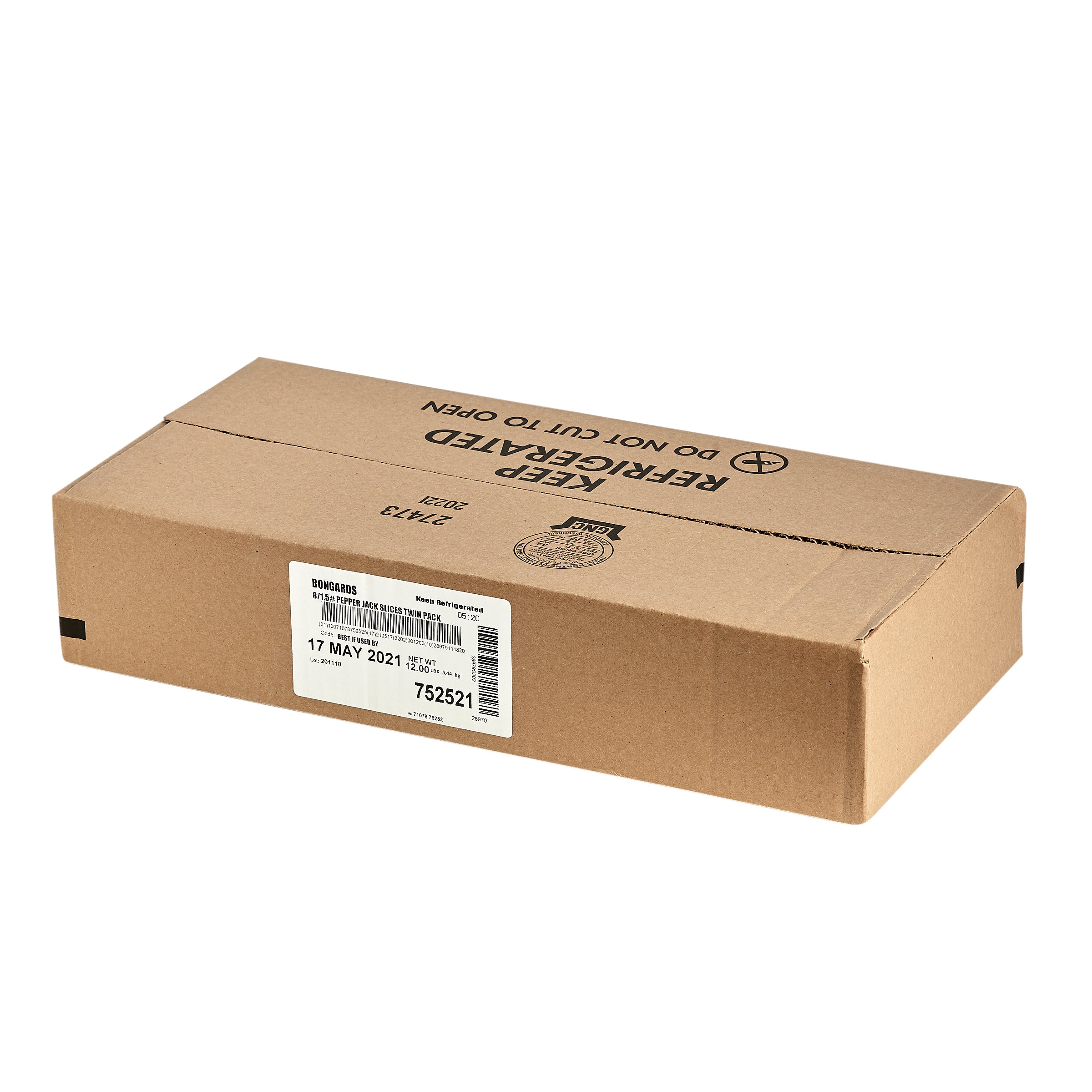 Bongards Cheese Pepper Jack 1.5 Pound Each - 8 Per Case.